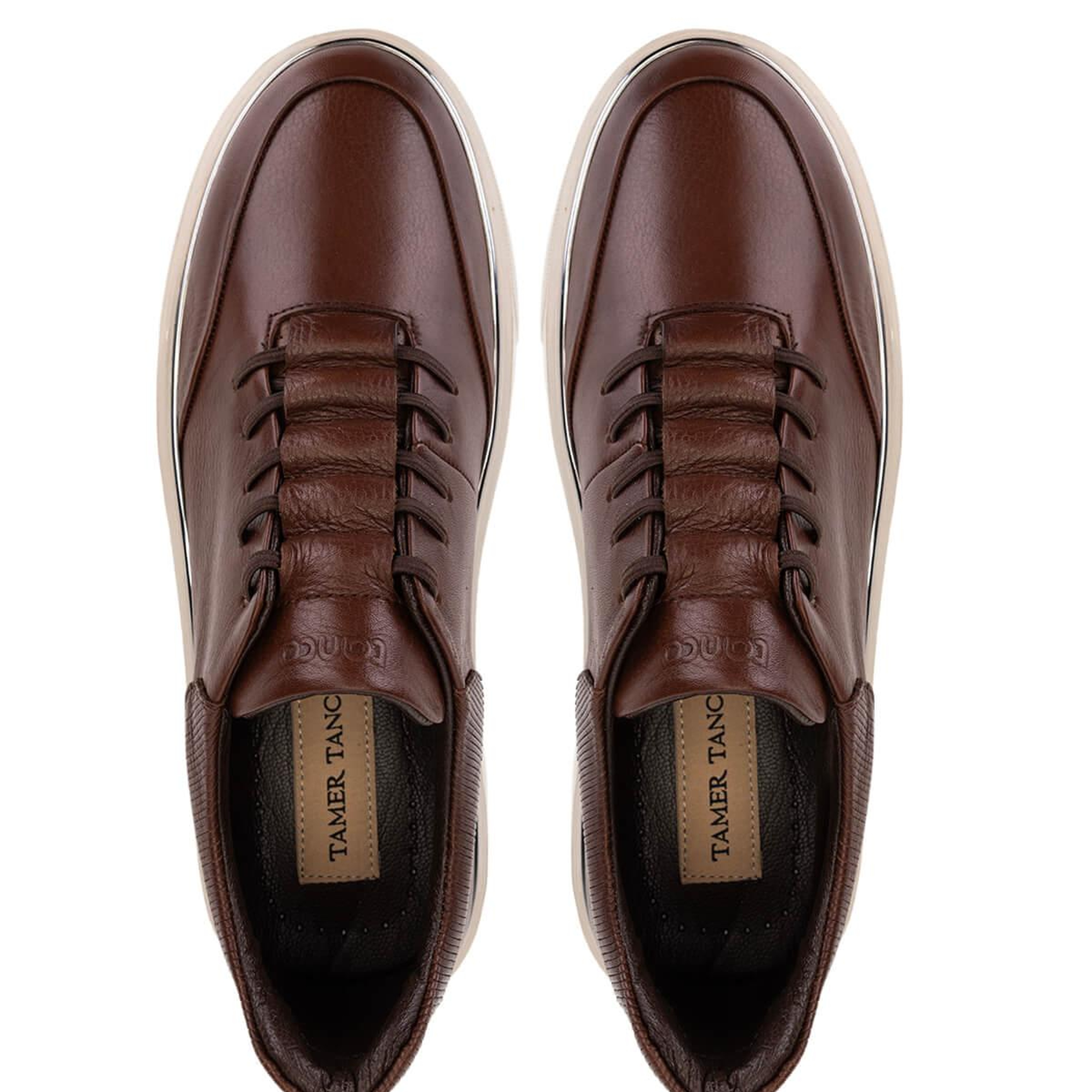 Tamer Tanca Erkek Hakiki Deri Kahverengi Sneakers & Spor Ayakkabı