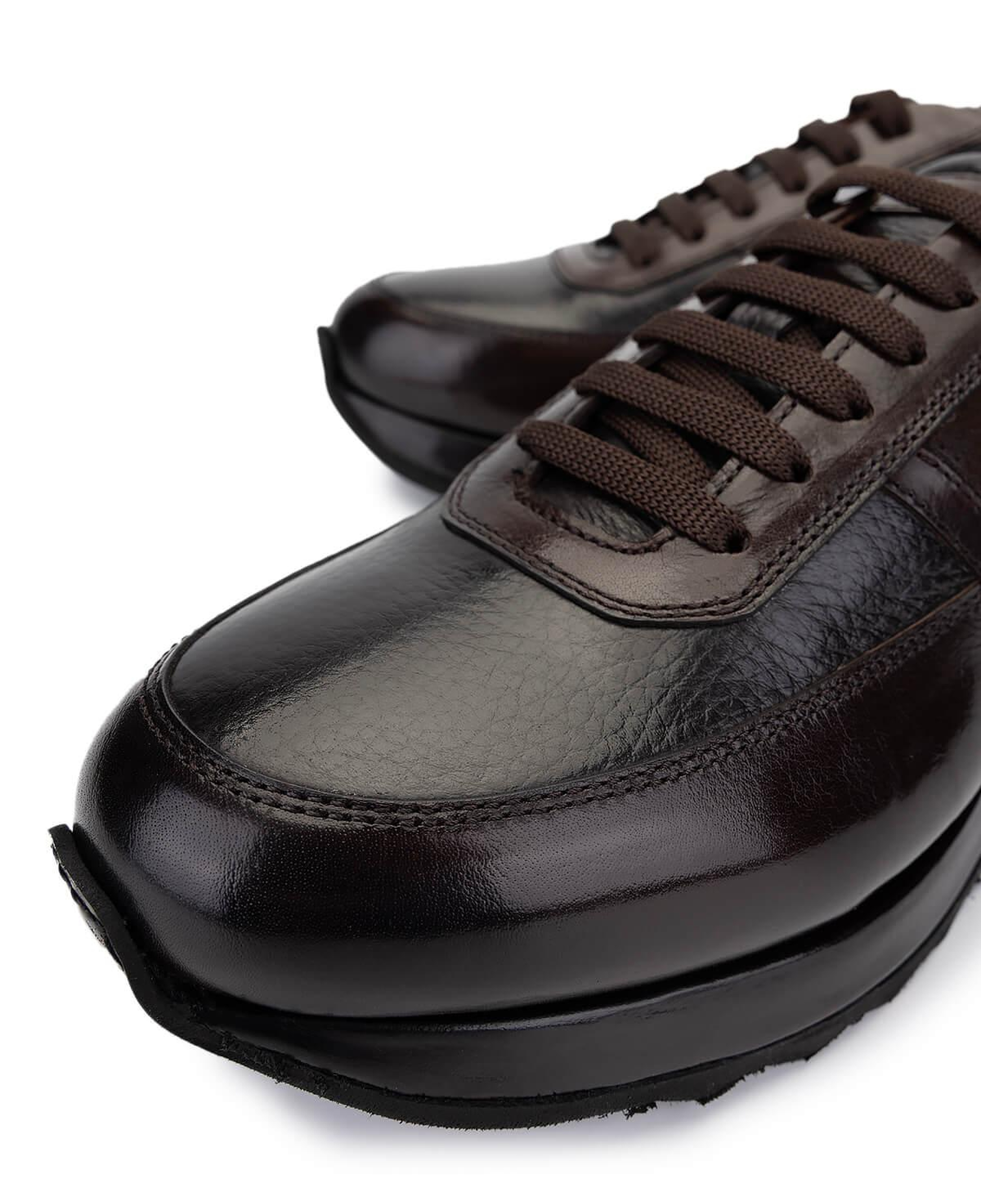 Tamer Tanca Erkek Hakiki Deri Kahverengi Sneakers & Spor Ayakkabı