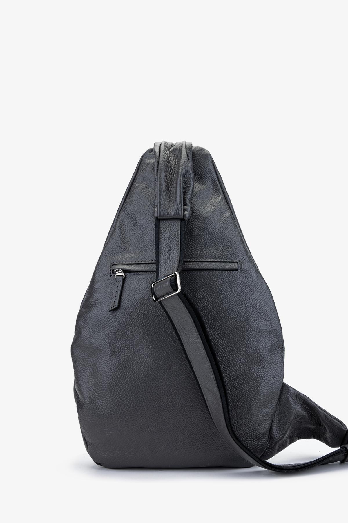 Valmenti Erkek Hakiki Deri Gri Body Bag Çanta