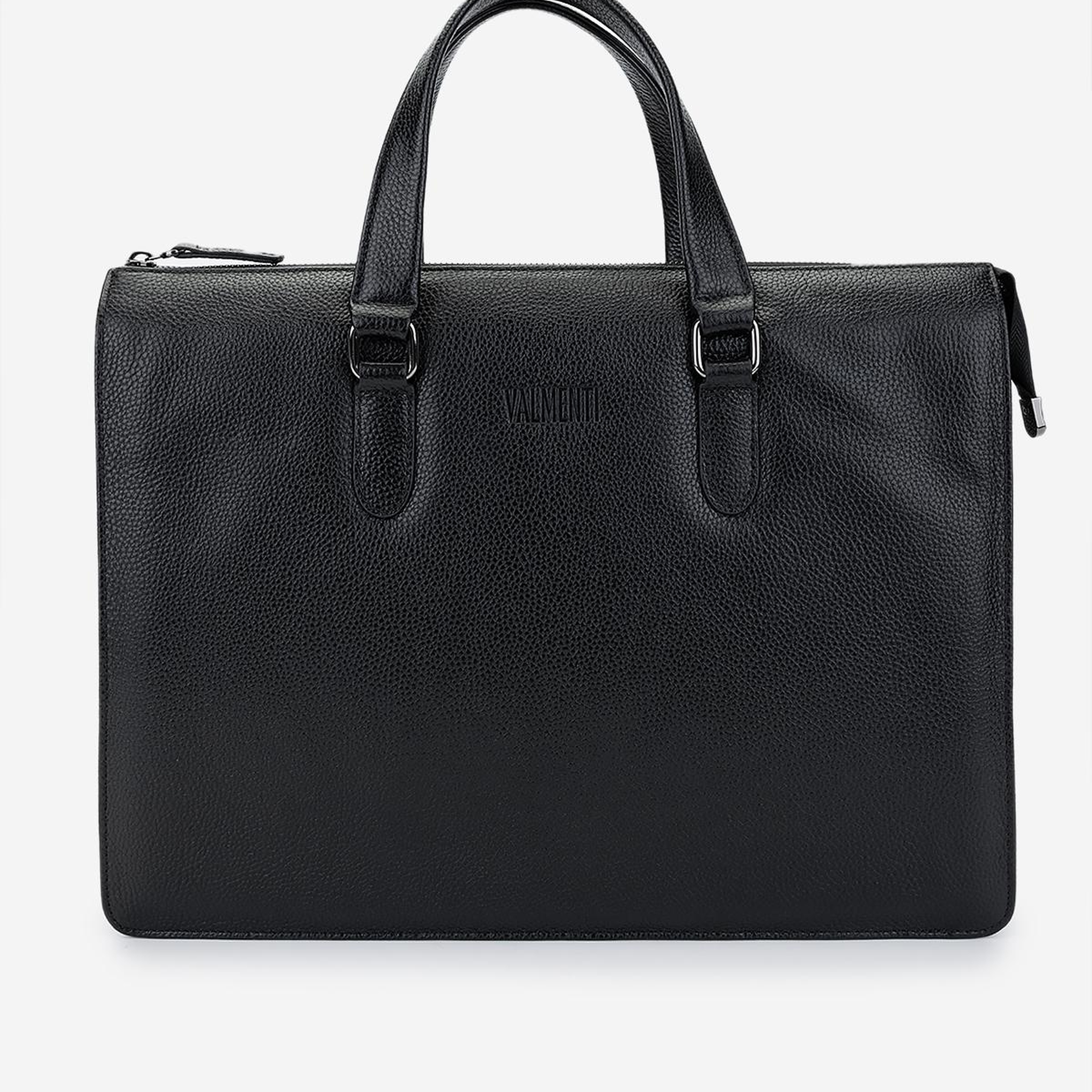 Valmenti Erkek Hakiki Deri Siyah Floter Evrak Çantası