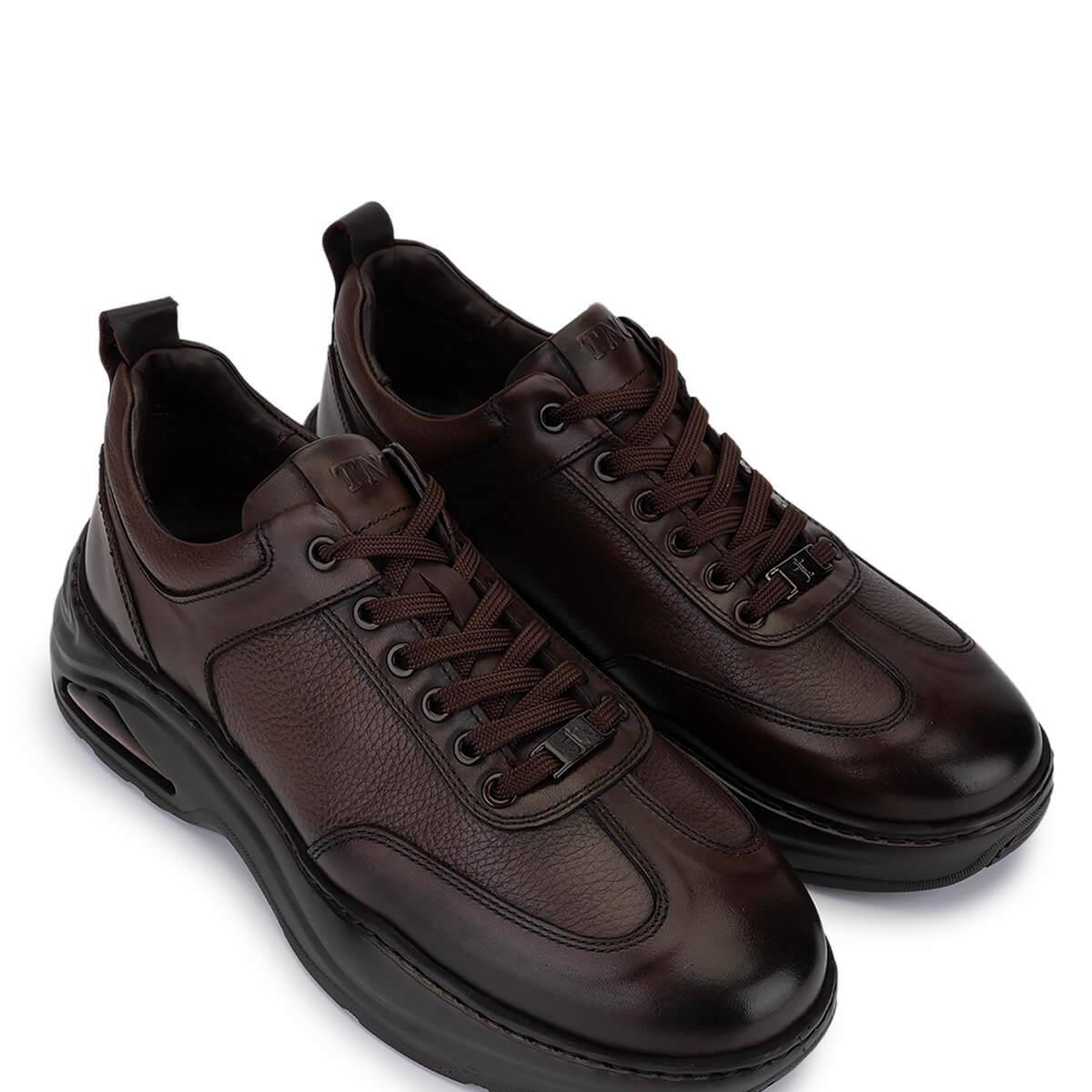 Tamer Tanca Erkek Hakiki Deri Kahverengi Sneakers & Spor Ayakkabı