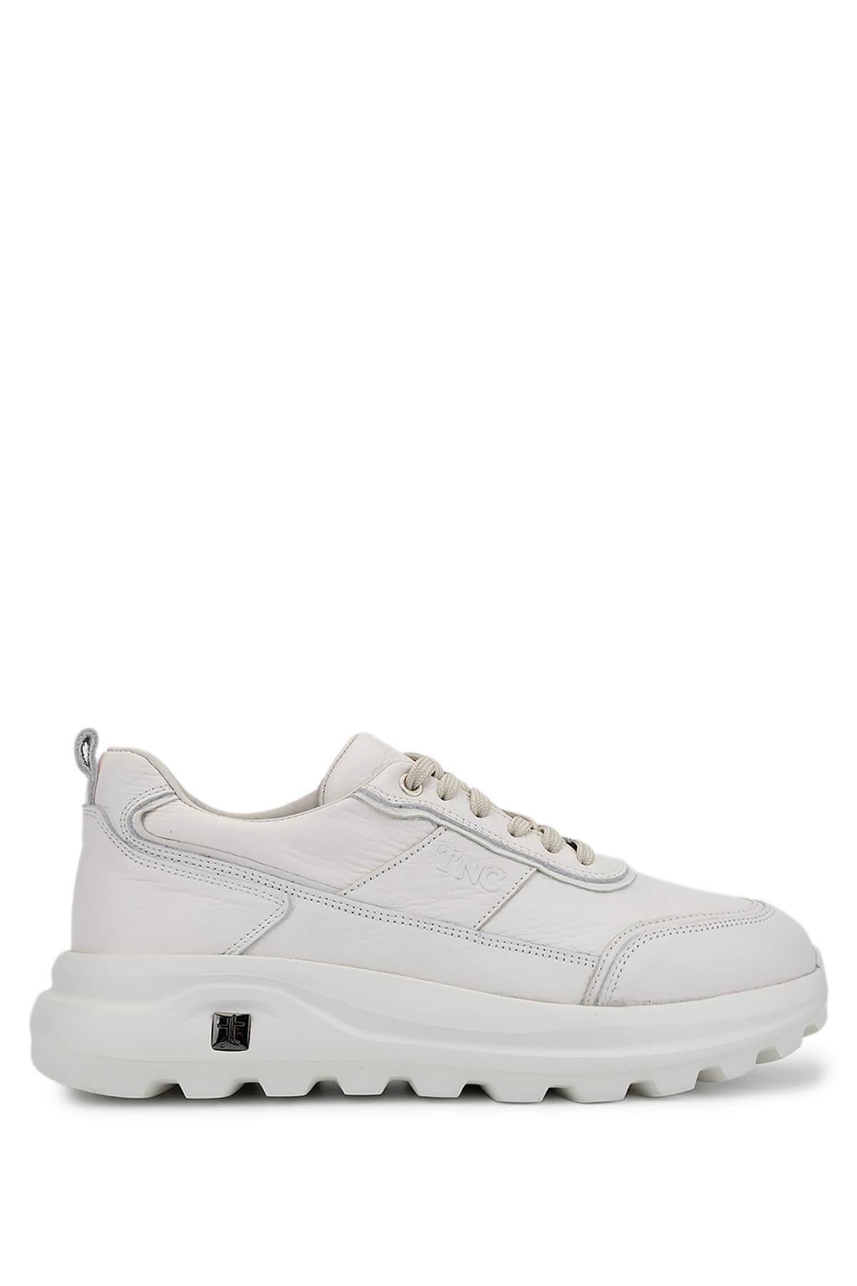 Tamer Tanca Erkek Hakiki Deri Beyaz Sneakers & Spor Ayakkabı