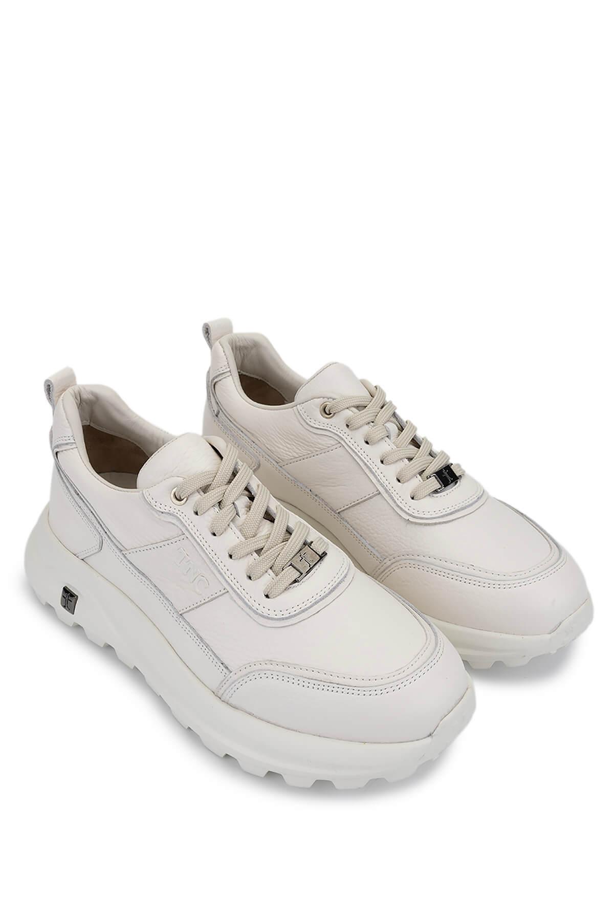 Tamer Tanca Erkek Hakiki Deri Beyaz Sneakers & Spor Ayakkabı