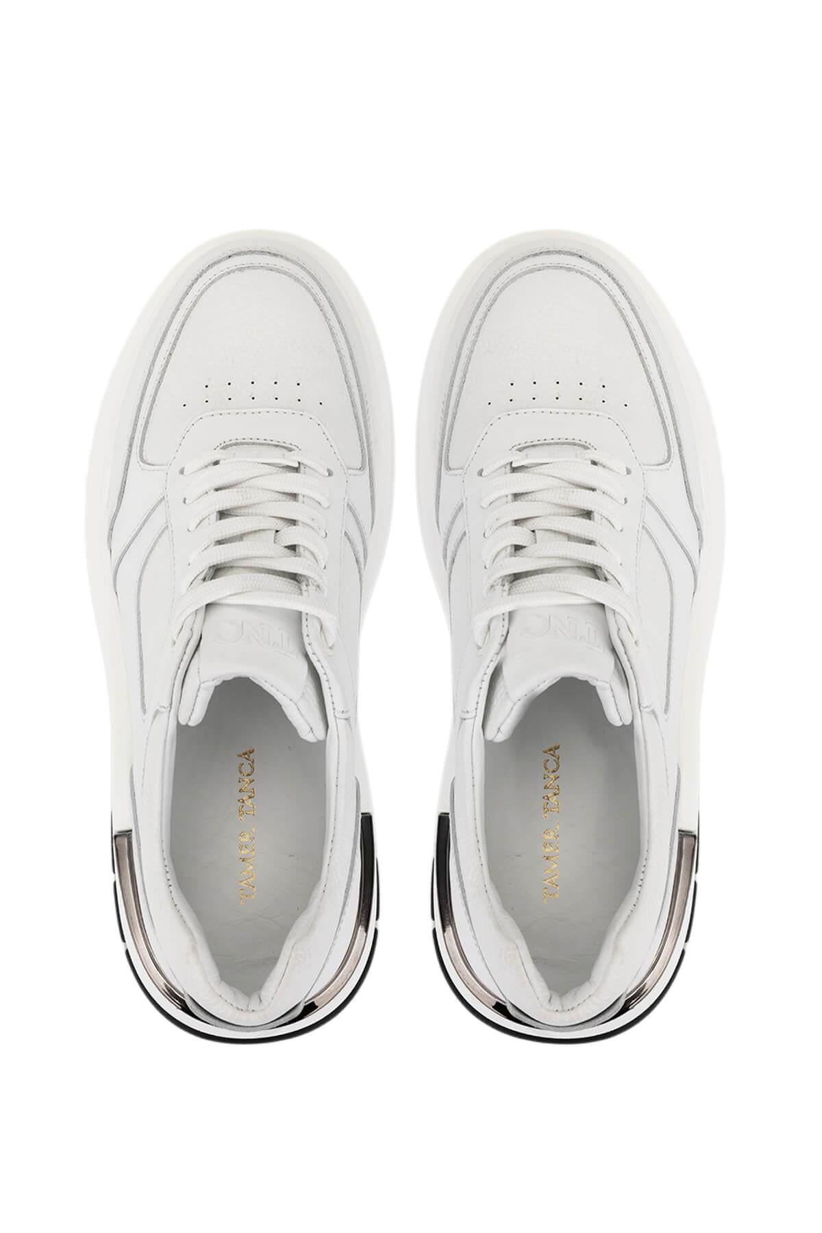 Tamer Tanca Erkek Hakiki Deri Beyaz Sneakers & Spor Ayakkabı