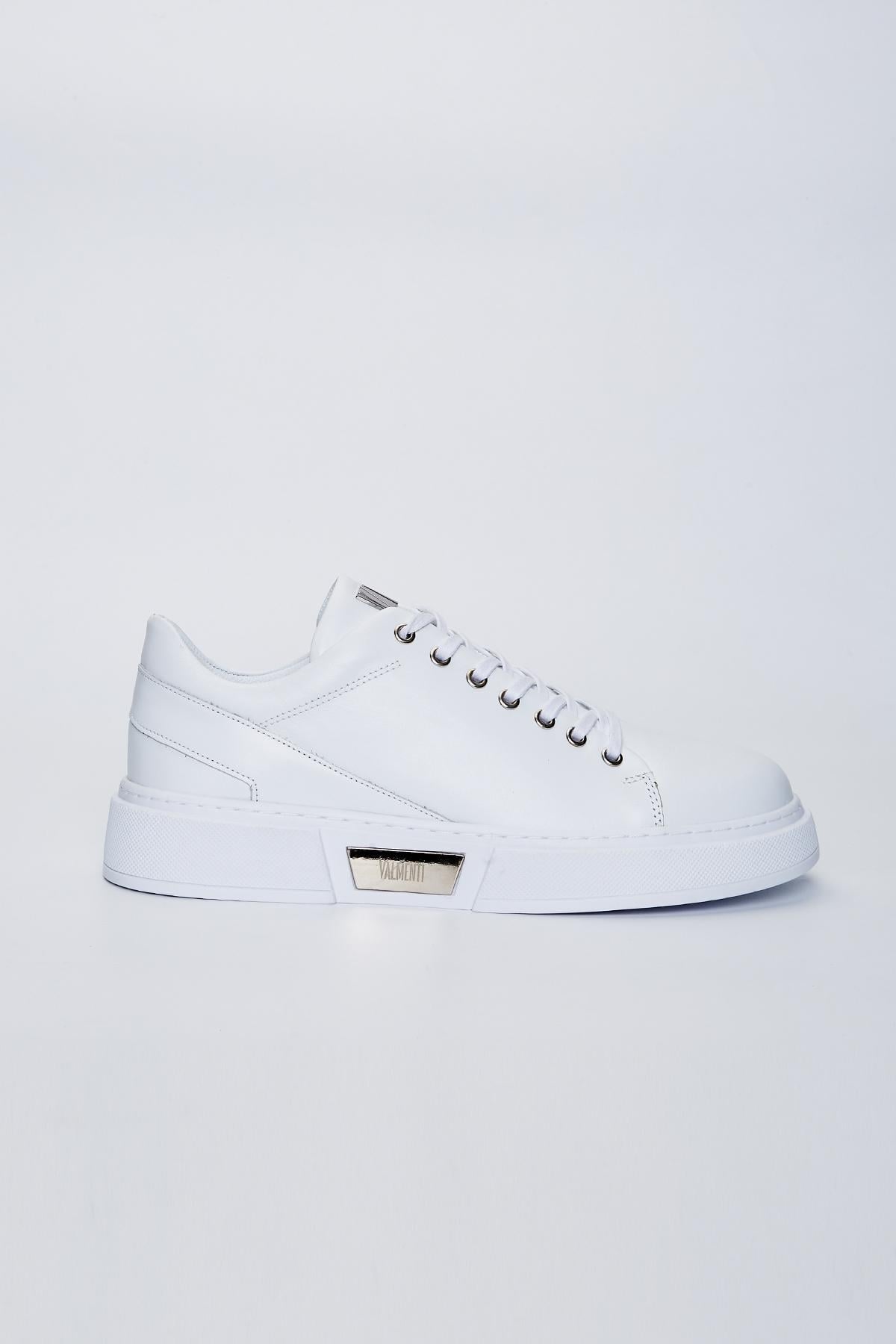 Valmenti Erkek Hakiki Deri Beyaz Spor Ayakkabı