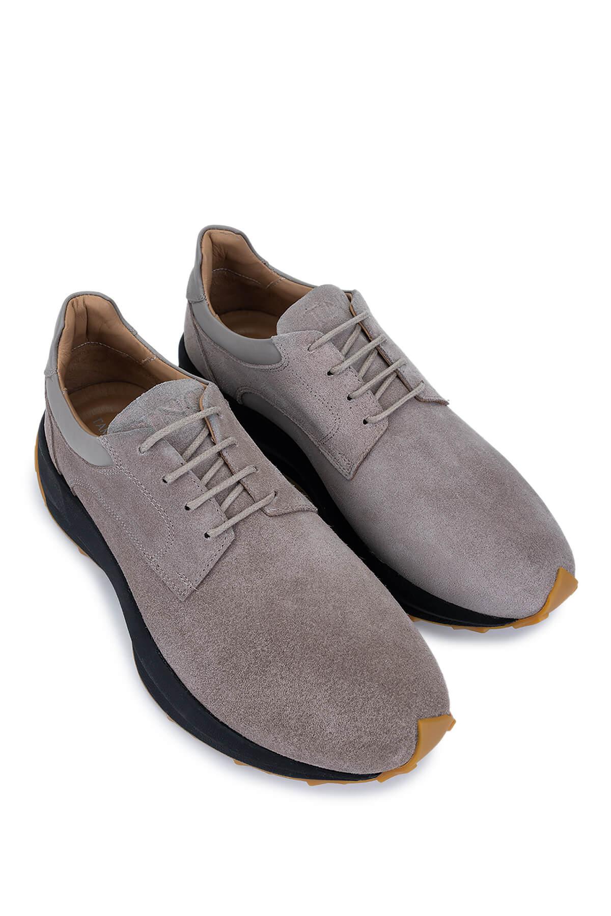 Tamer Tanca Erkek Hakiki Deri Taupe Sneakers & Spor Ayakkabı