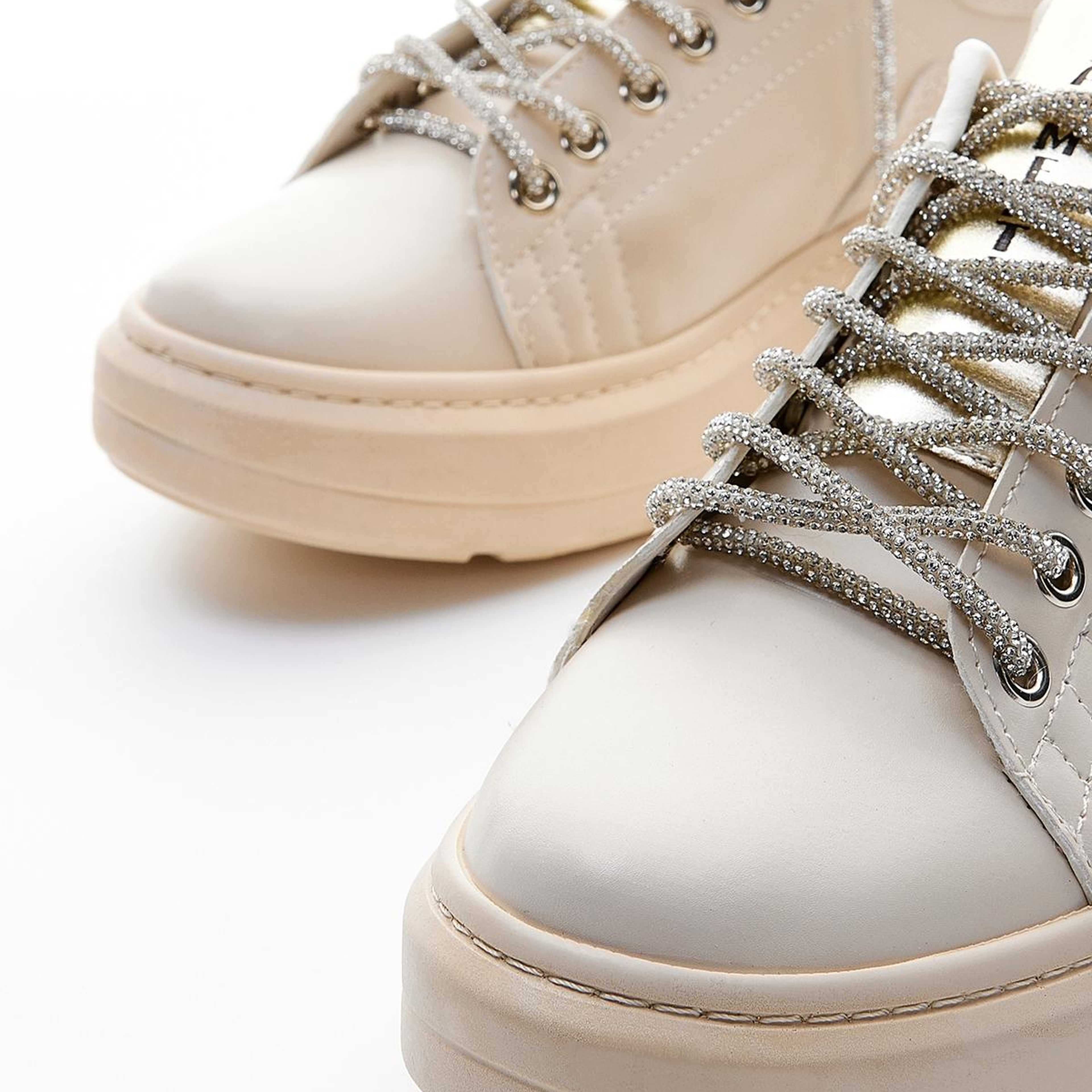 Valmenti Kadın Suni Deri Bej Spor Ayakkabı