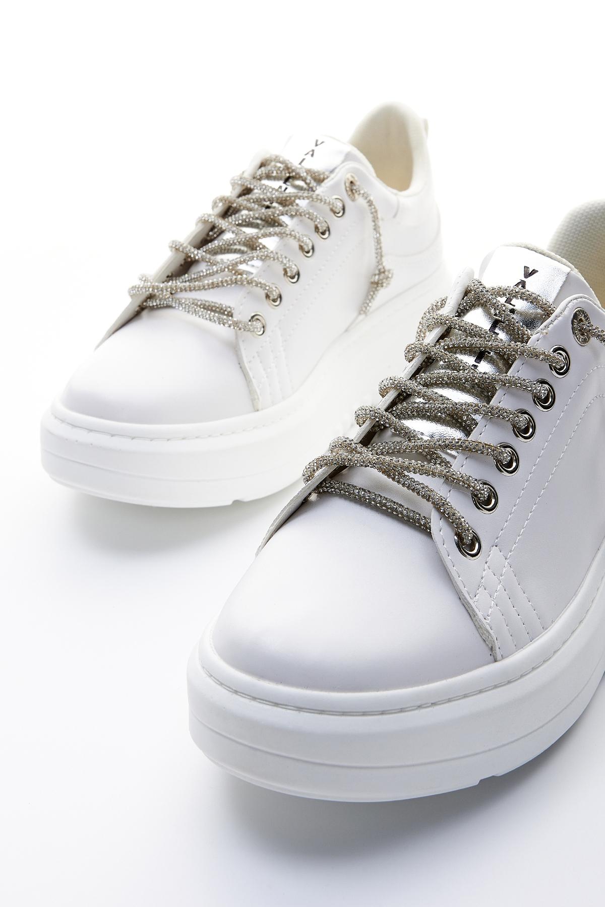 Valmenti Kadın Suni Deri Beyaz Spor Ayakkabı