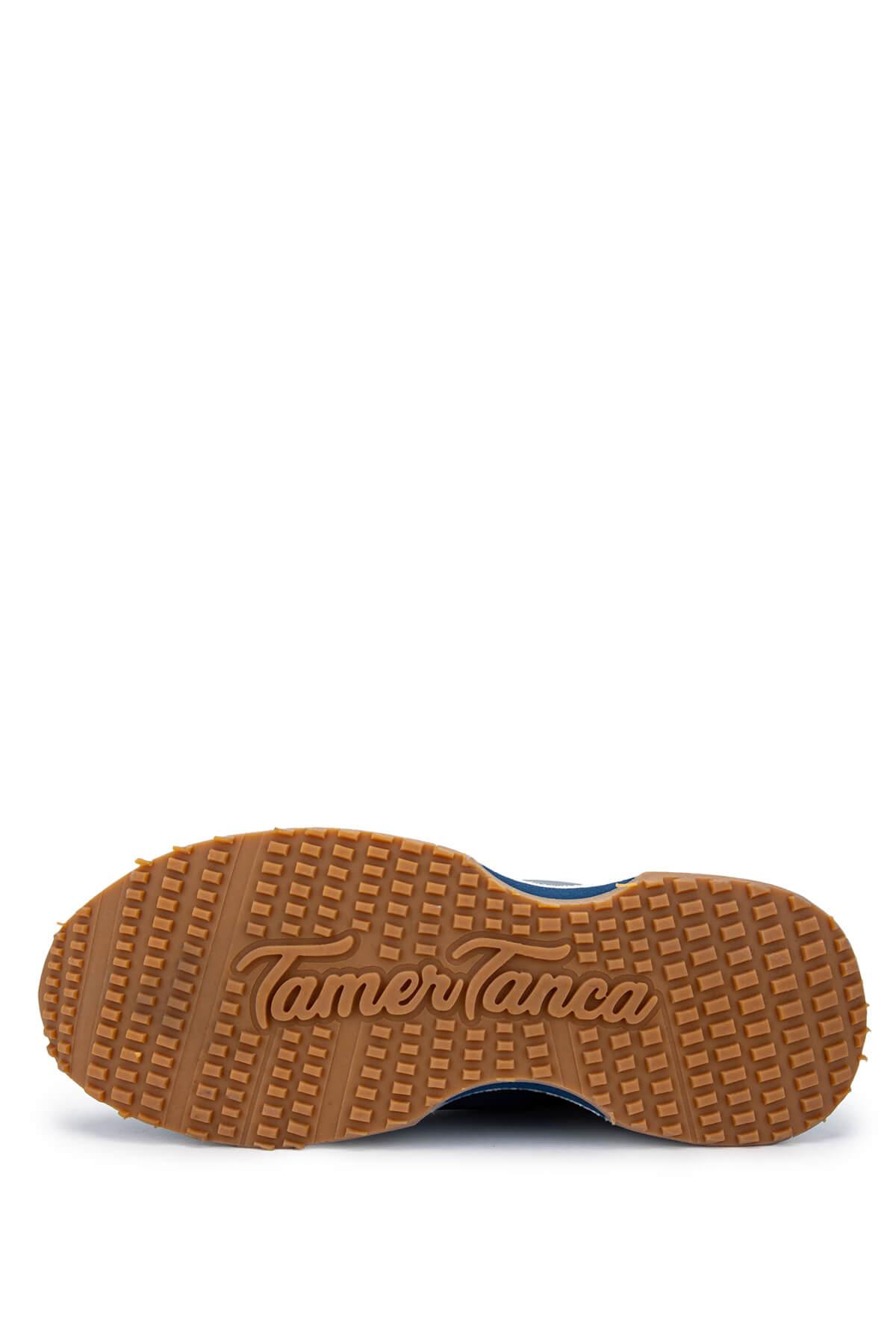 Tamer Tanca Erkek Hakiki Deri Lacivert Sneakers & Spor Ayakkabı