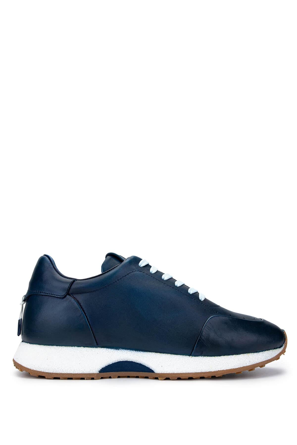Tamer Tanca Erkek Hakiki Deri Lacivert Sneakers & Spor Ayakkabı