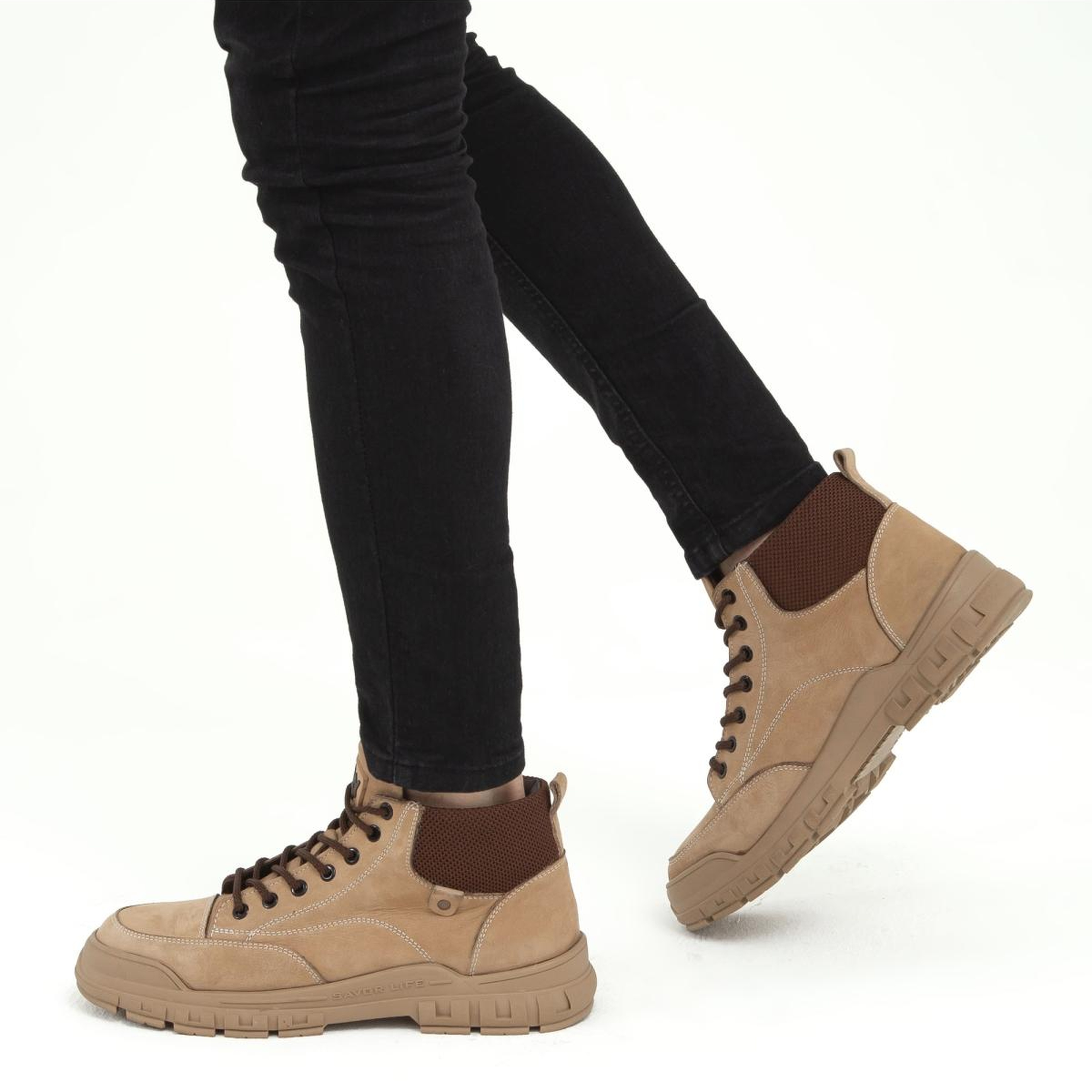 Valmenti Erkek Hakiki Deri Bej Casual Bot