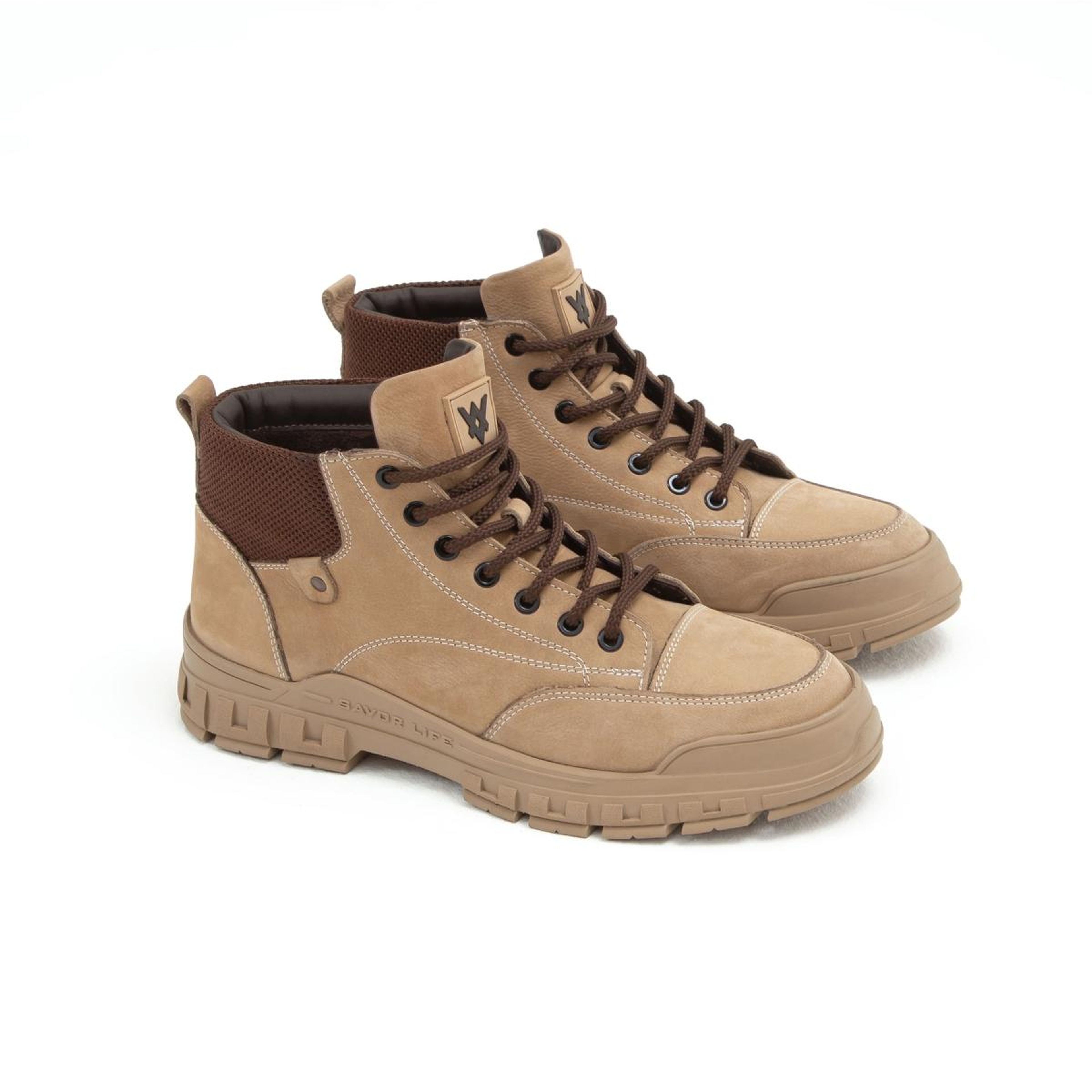 Valmenti Erkek Hakiki Deri Bej Casual Bot