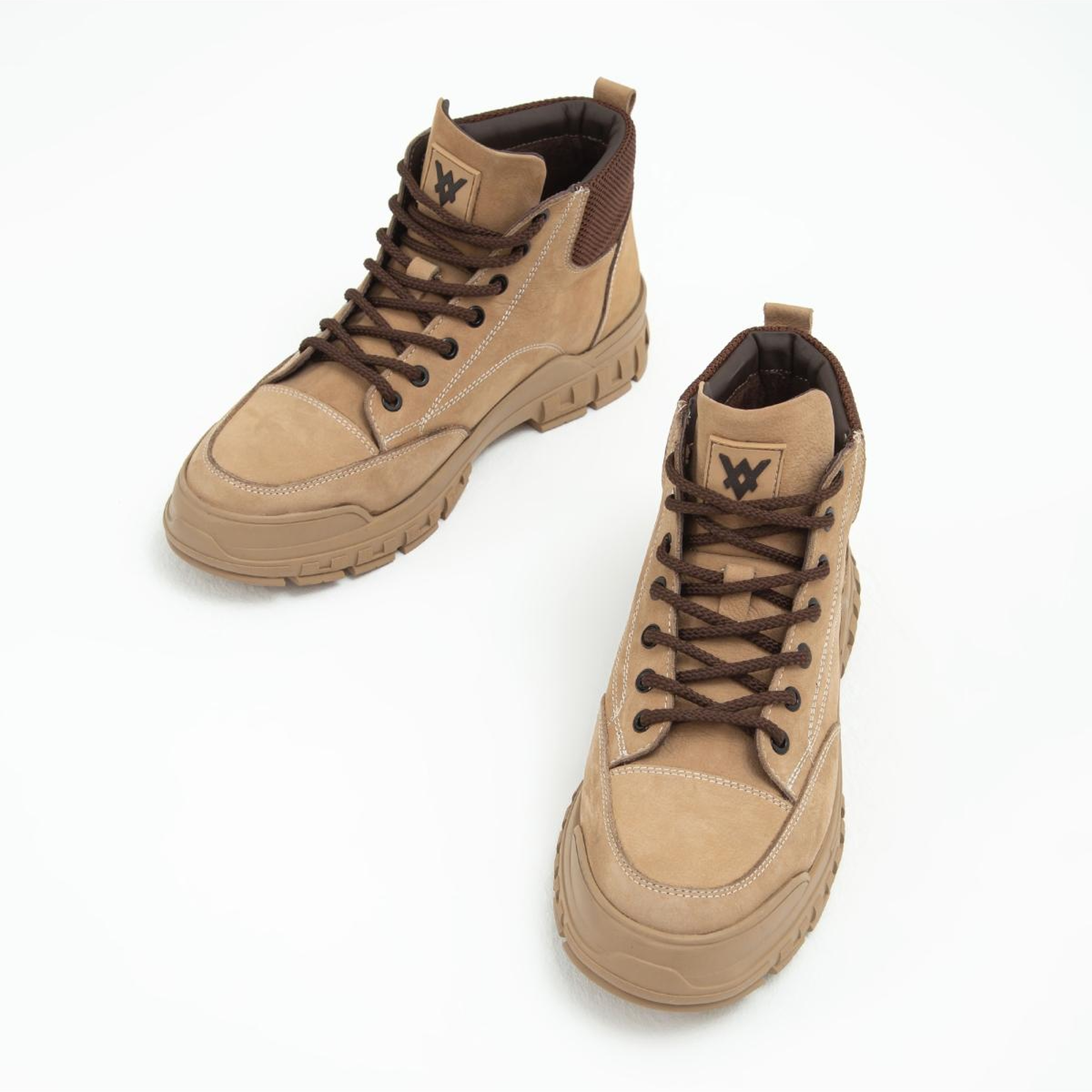 Valmenti Erkek Hakiki Deri Bej Casual Bot