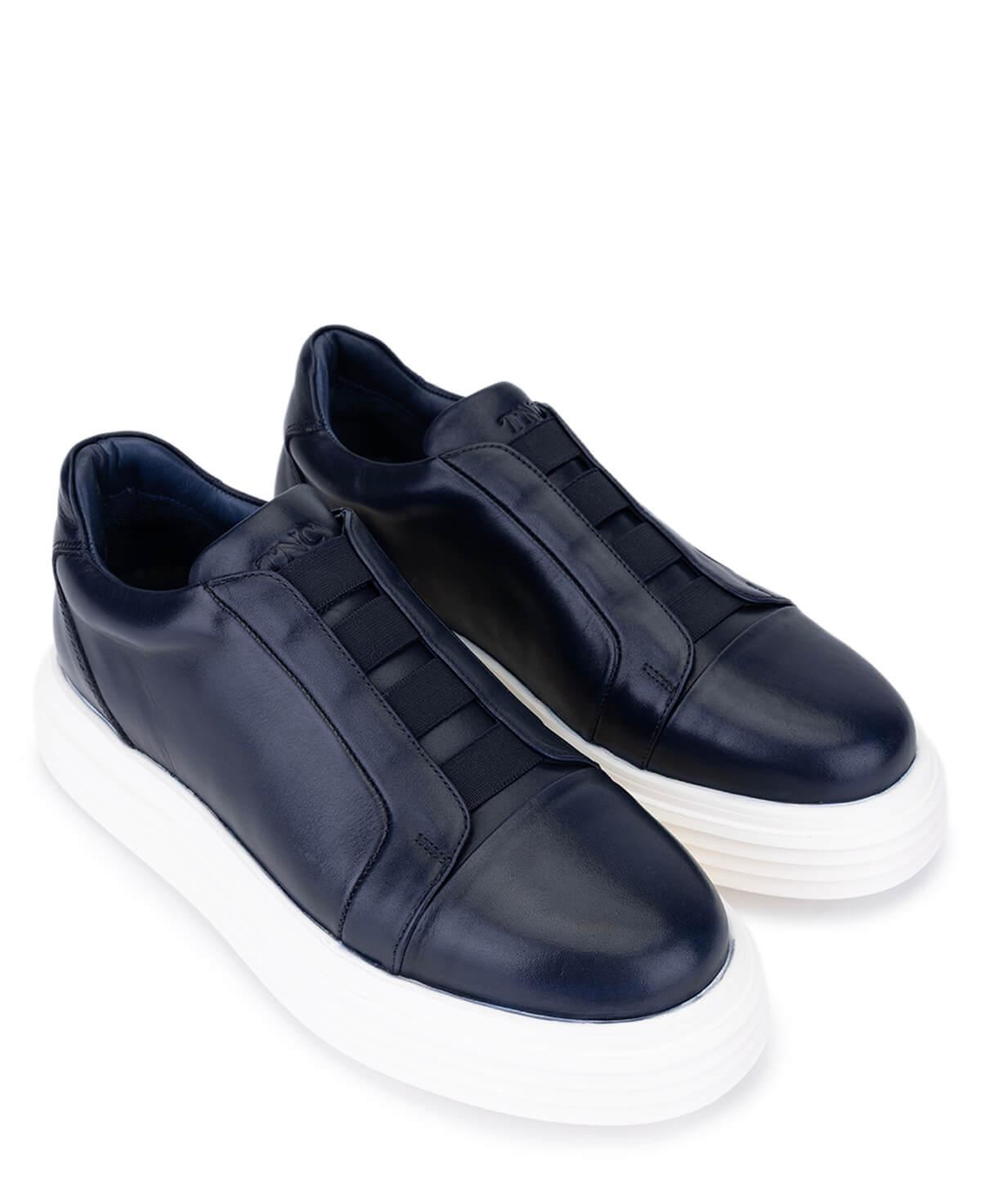 Tamer Tanca Erkek Hakiki Deri Lacivert Sneakers & Spor Ayakkabı