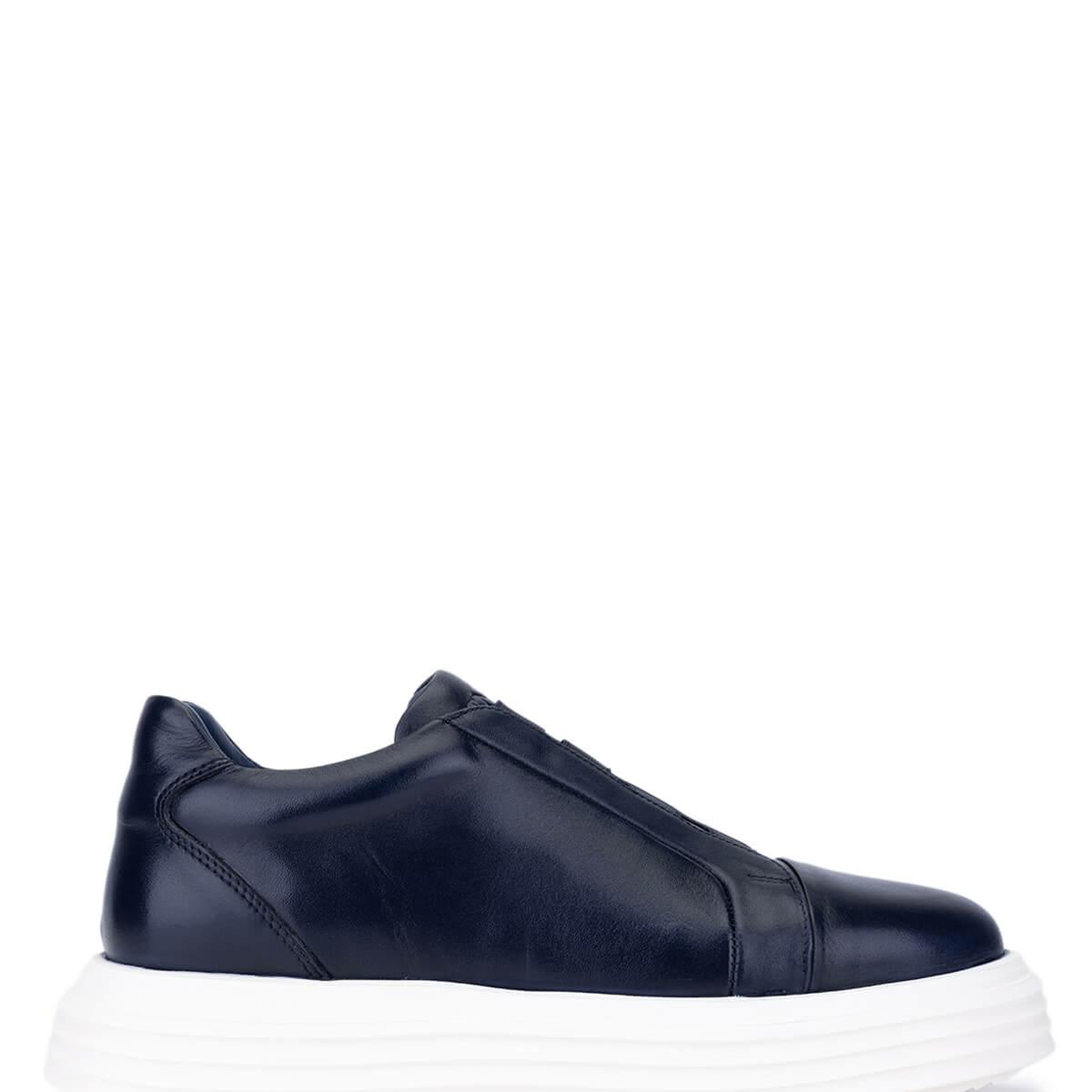 Tamer Tanca Erkek Hakiki Deri Lacivert Sneakers & Spor Ayakkabı