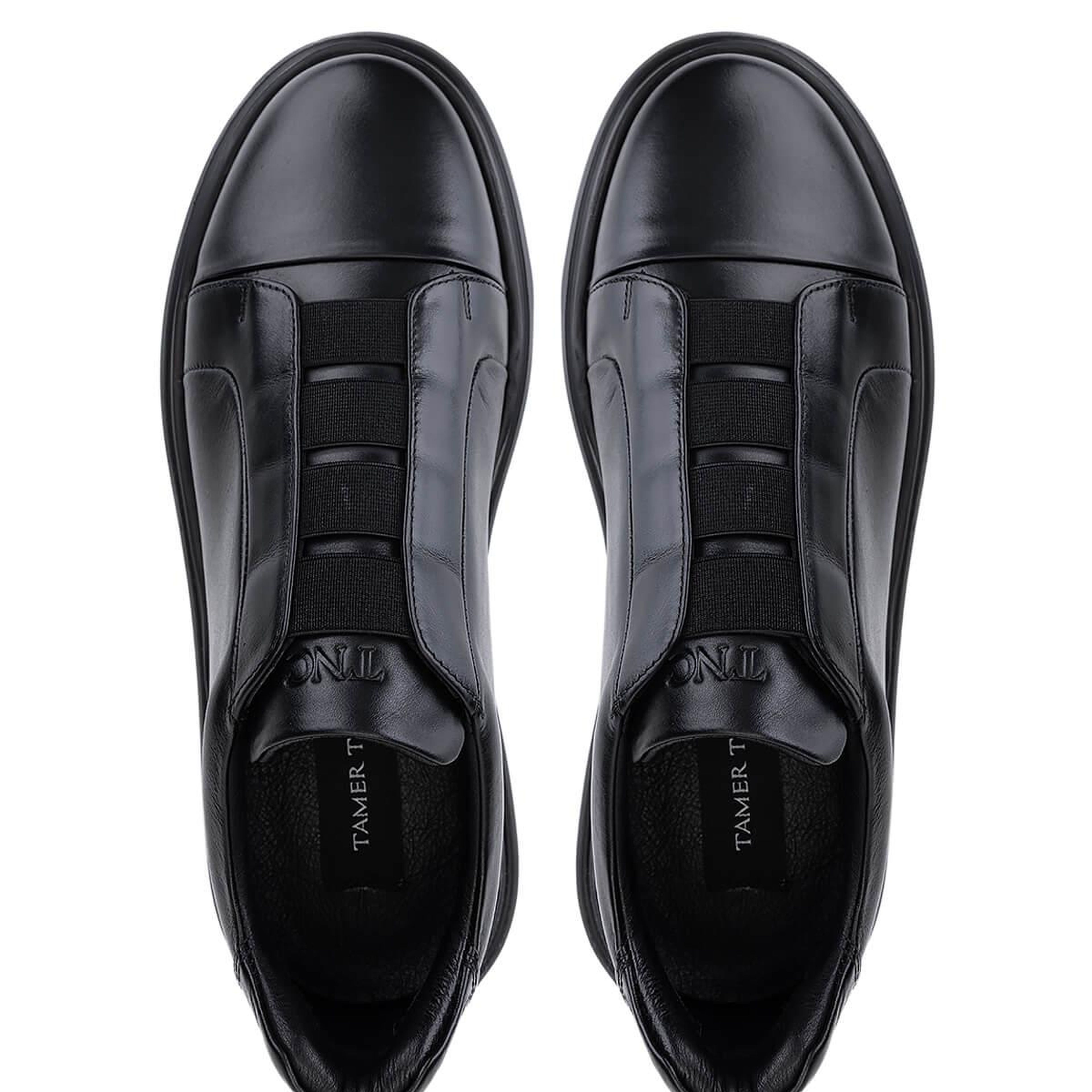 Tamer Tanca Erkek Hakiki Deri Siyah Sneakers & Spor Ayakkabı