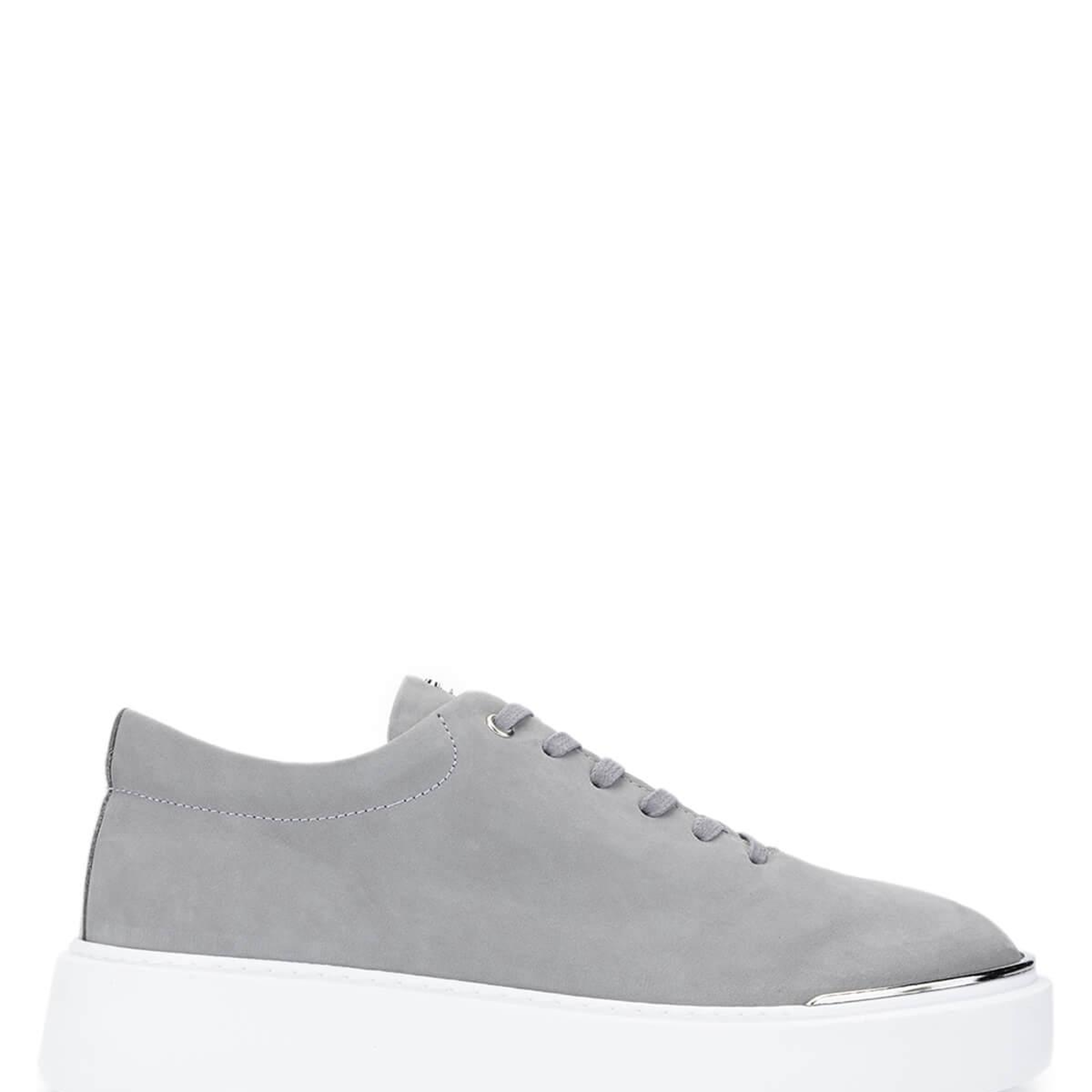 Tamer Tanca Erkek Hakiki Deri Gri Nubuk Sneakers & Spor Ayakkabı