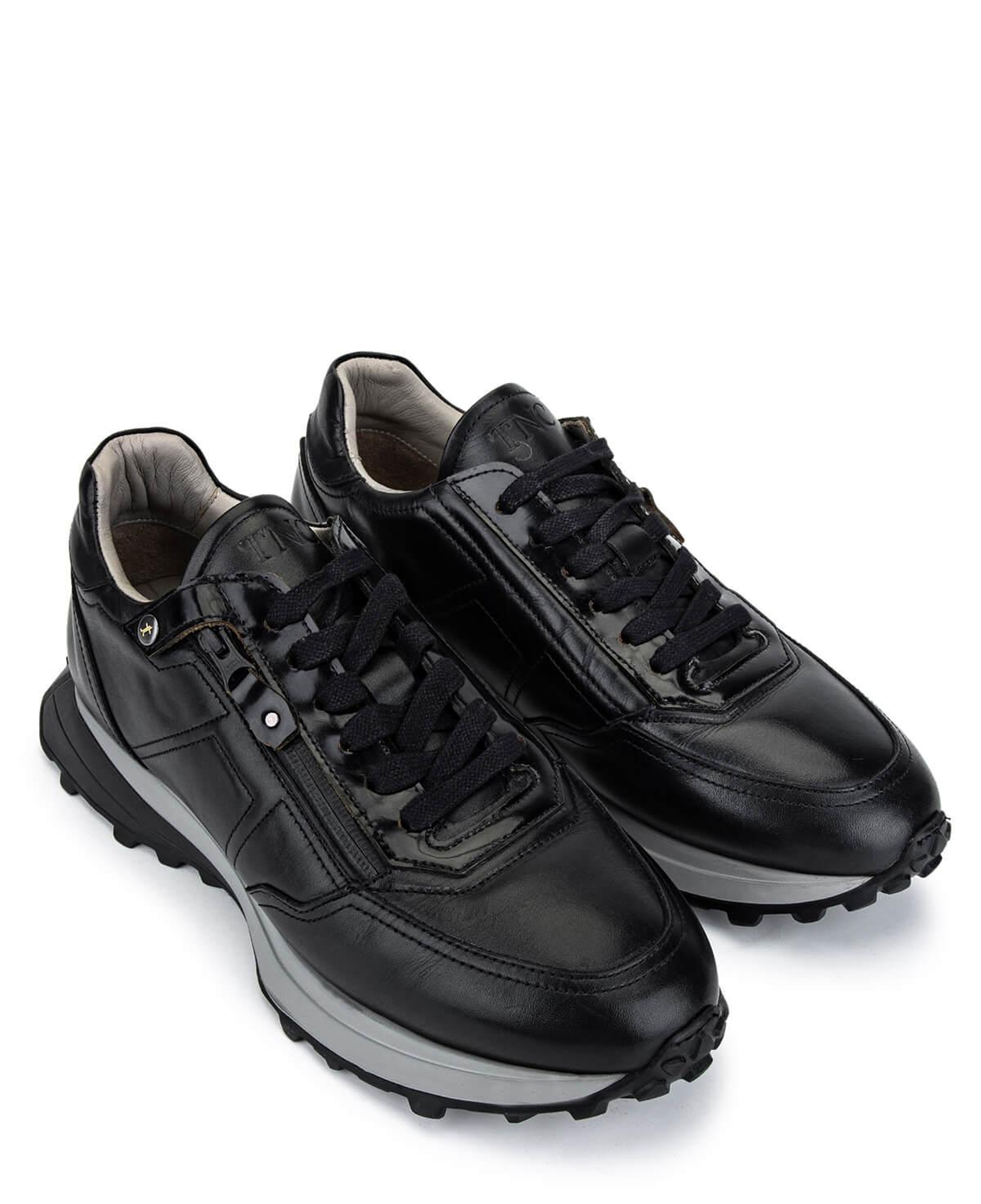 Tamer Tanca Erkek Hakiki Deri Siyah Sneakers & Spor Ayakkabı