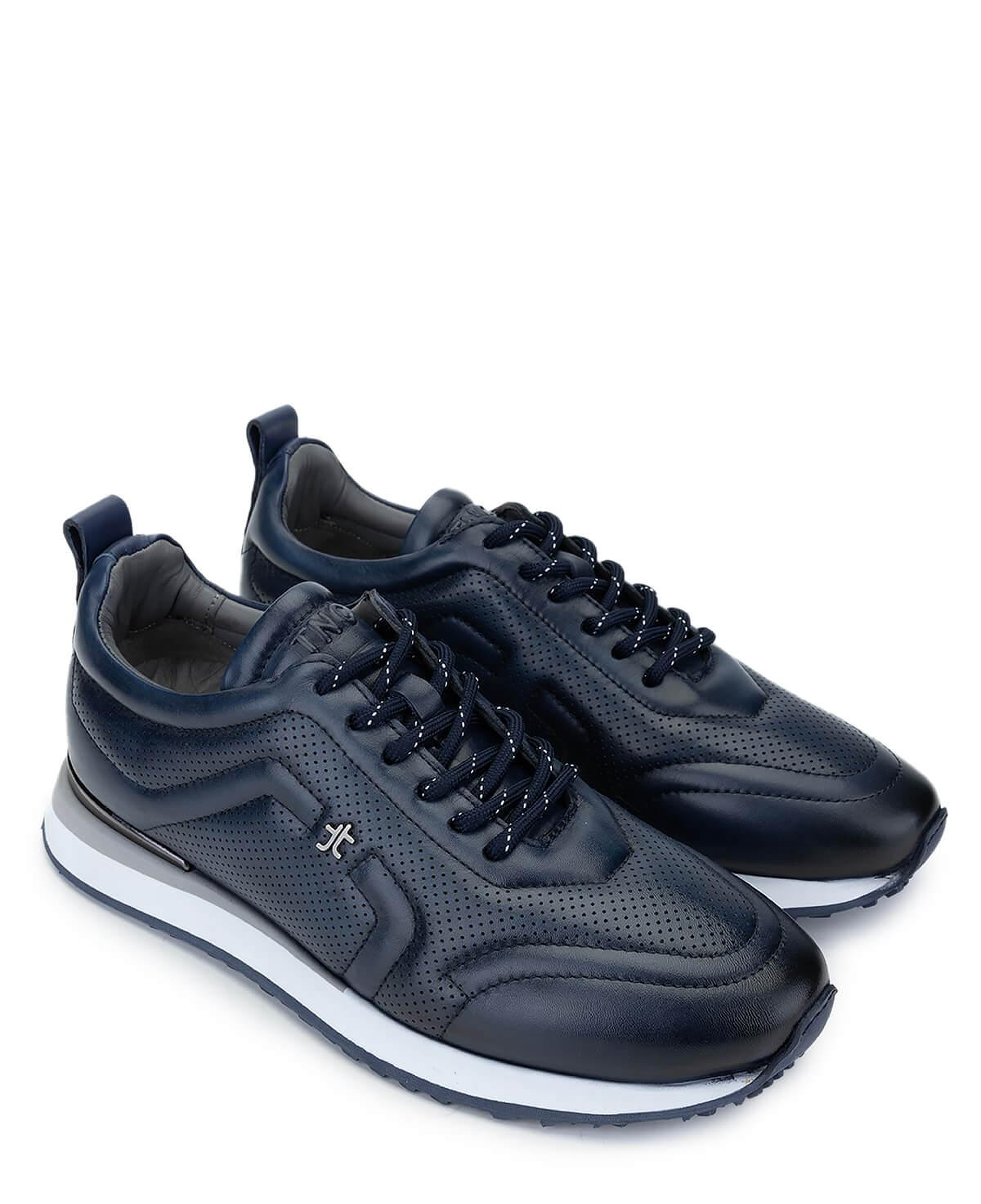 Tamer Tanca Erkek Hakiki Deri Lacivert Sneakers & Spor Ayakkabı