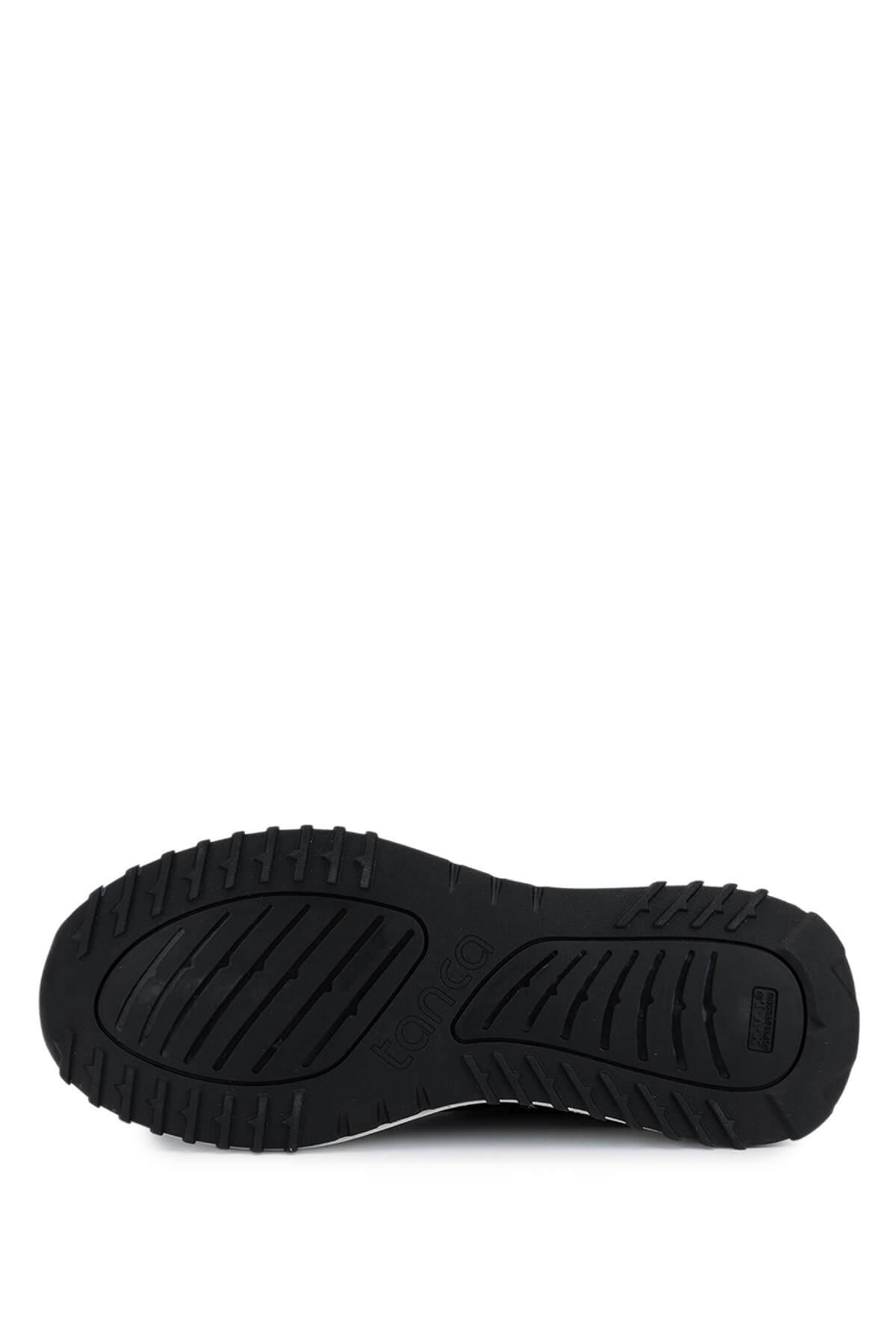 Tamer Tanca Kadın Hakiki Deri Siyah Süet Sneakers & Spor Ayakkabı