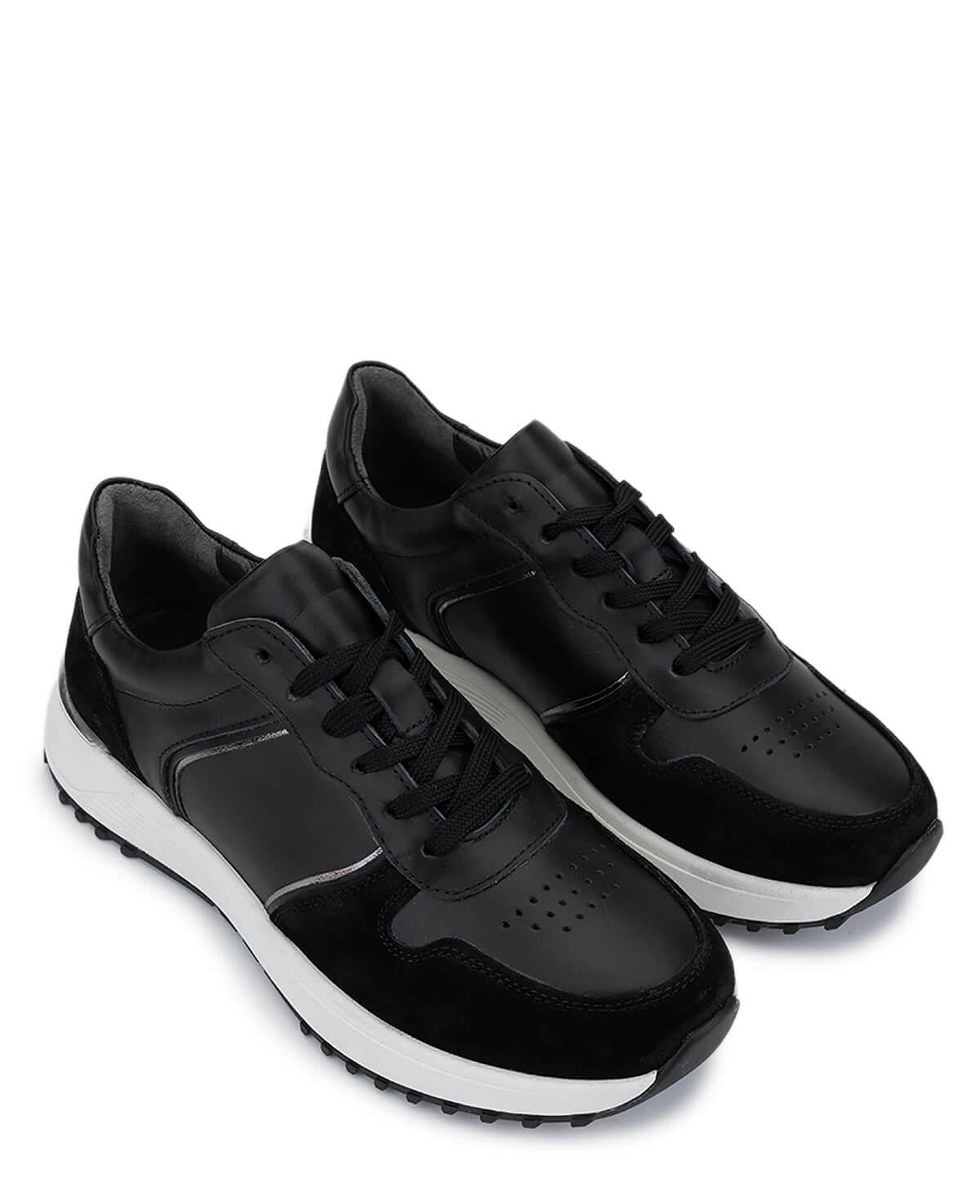 Tamer Tanca Kadın Hakiki Deri Siyah Süet Sneakers & Spor Ayakkabı