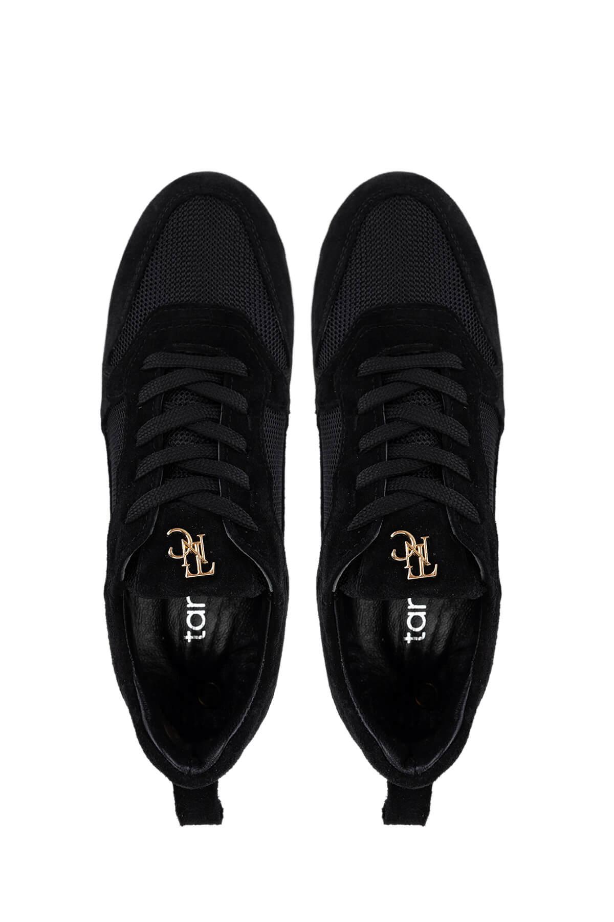 Tamer Tanca Kadın Hakiki Deri Siyah Sneakers & Spor Ayakkabı