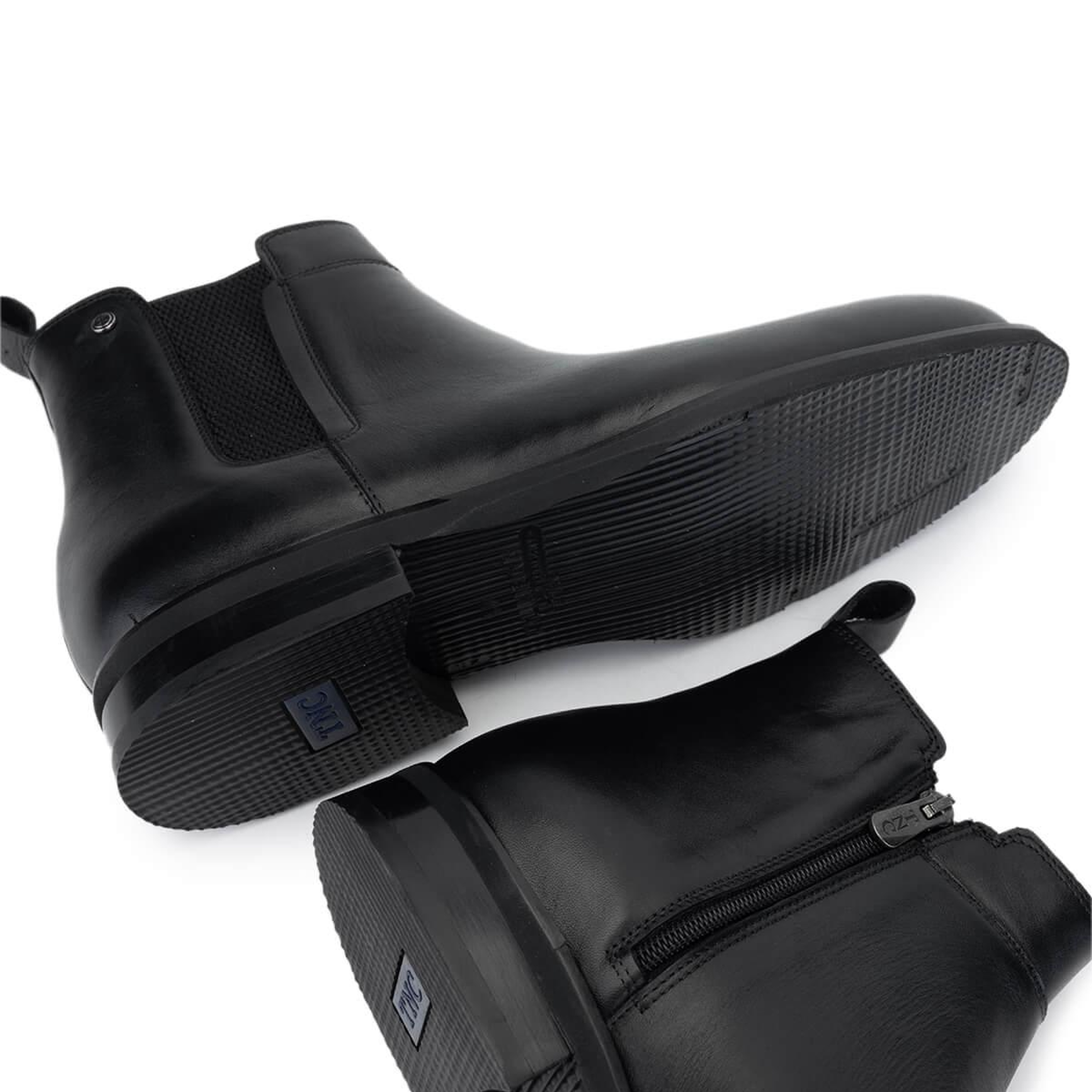 Tamer Tanca Erkek Hakiki Deri Siyah Casual Bot