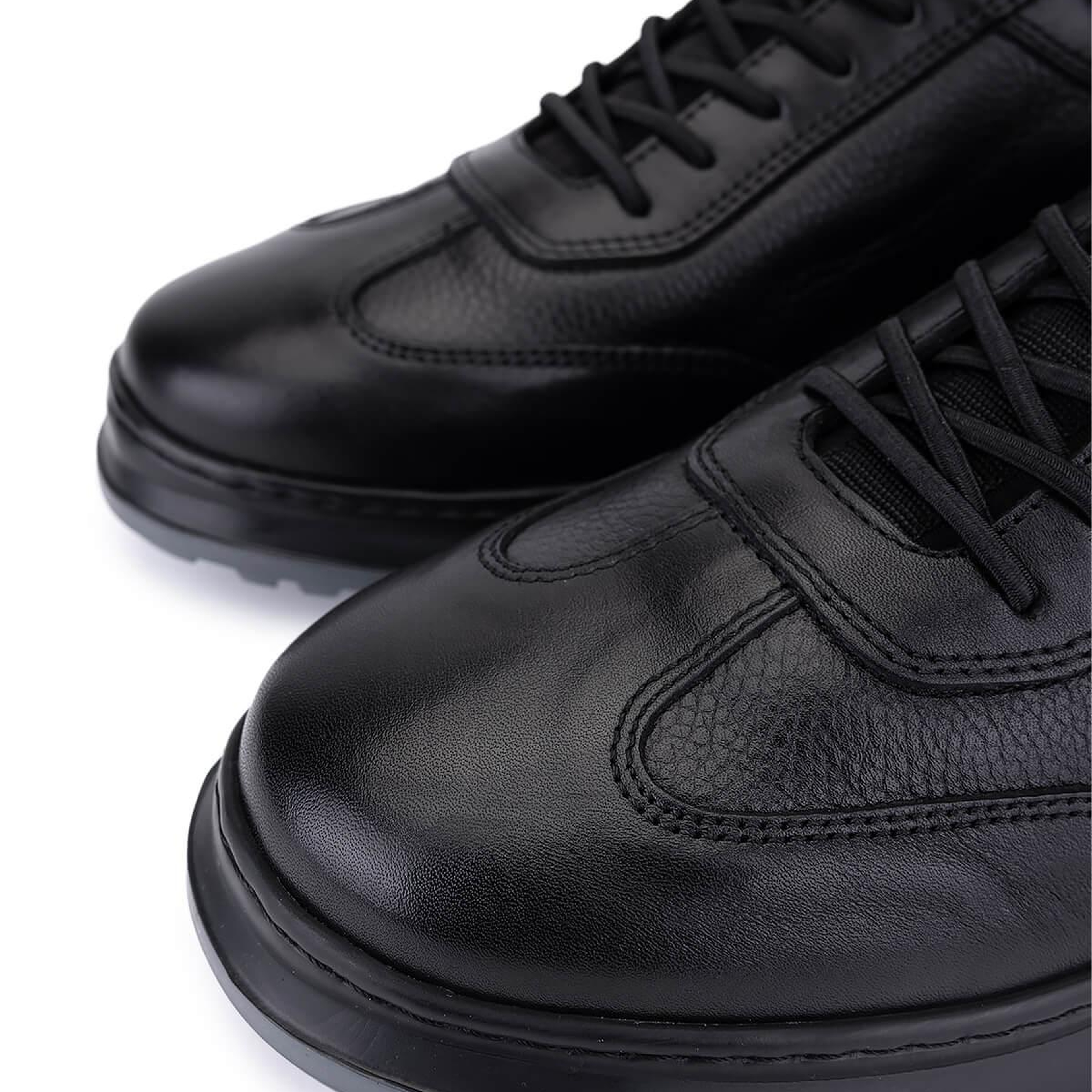 Tamer Tanca Erkek Hakiki Deri Siyah Casual Ayakkabı