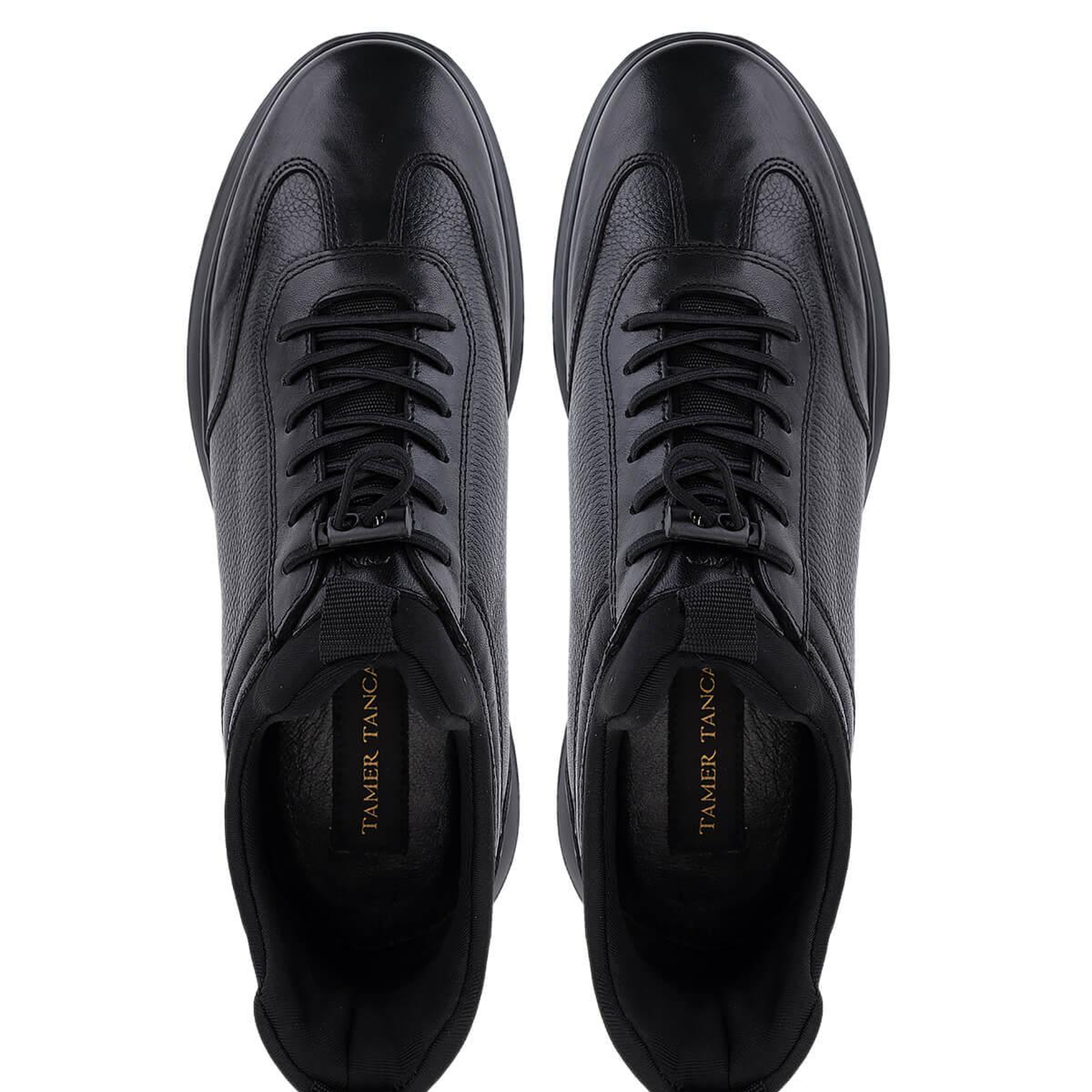 Tamer Tanca Erkek Hakiki Deri Siyah Casual Ayakkabı