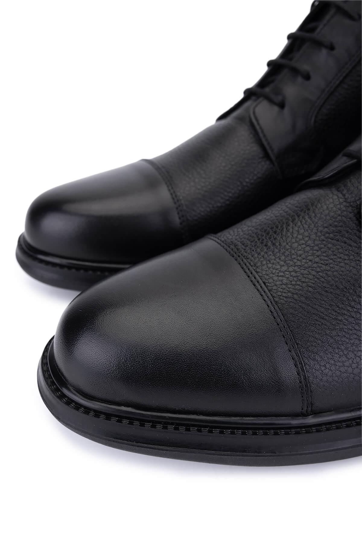 Tamer Tanca Erkek Hakiki Deri Siyah Klasik Bot