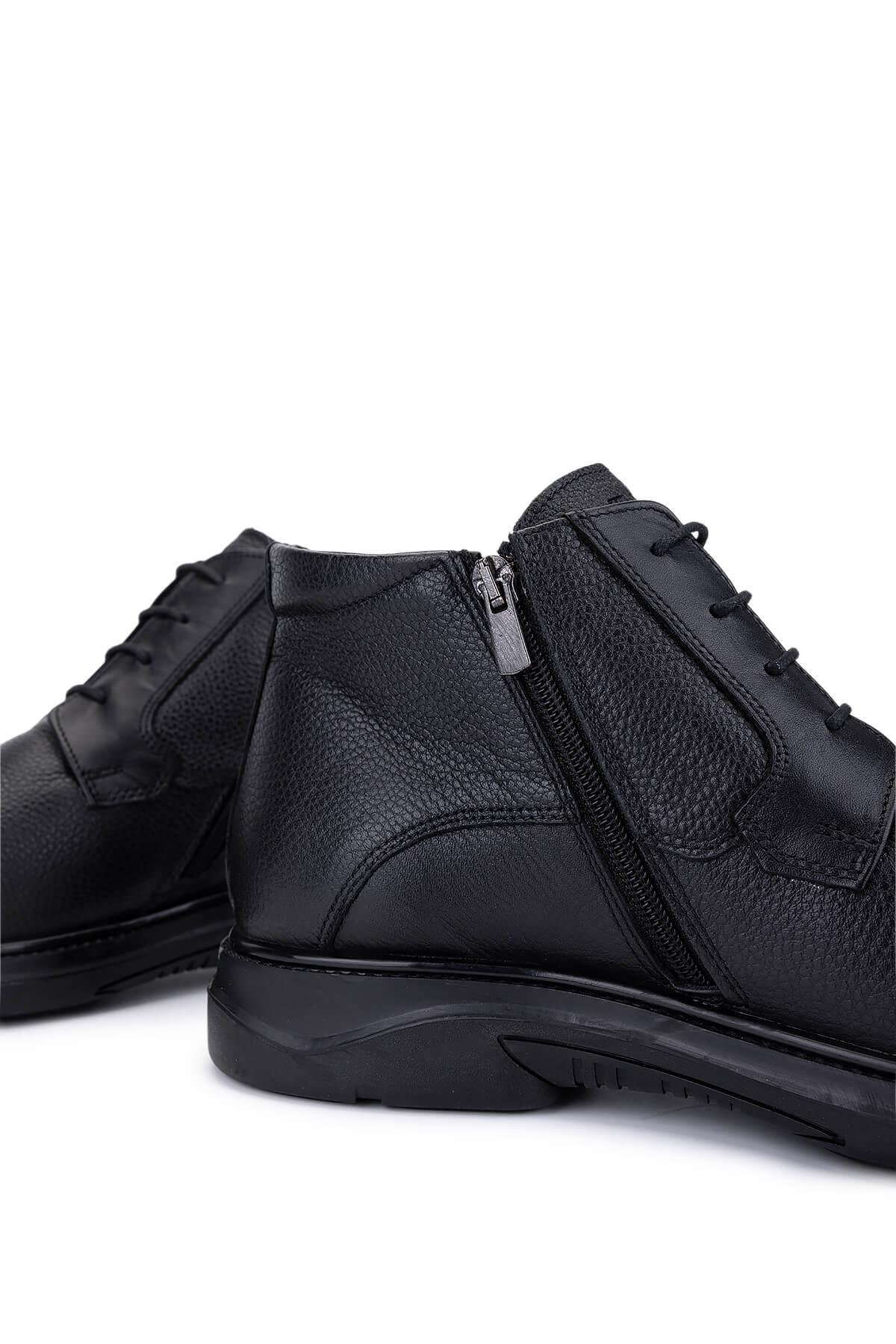 Tamer Tanca Erkek Hakiki Deri Siyah Klasik Bot