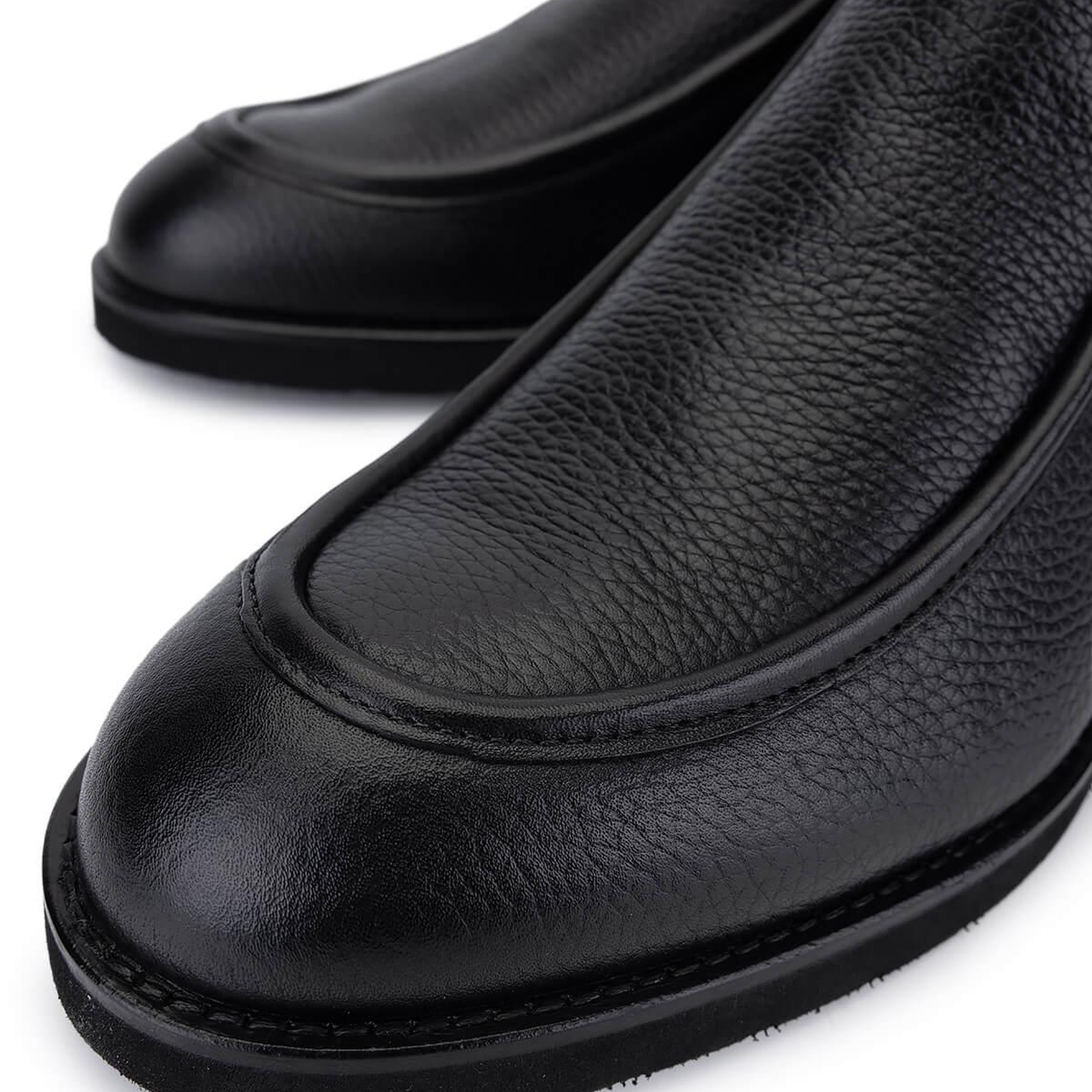 Tamer Tanca Erkek Hakiki Deri Siyah Floter Klasik Bot