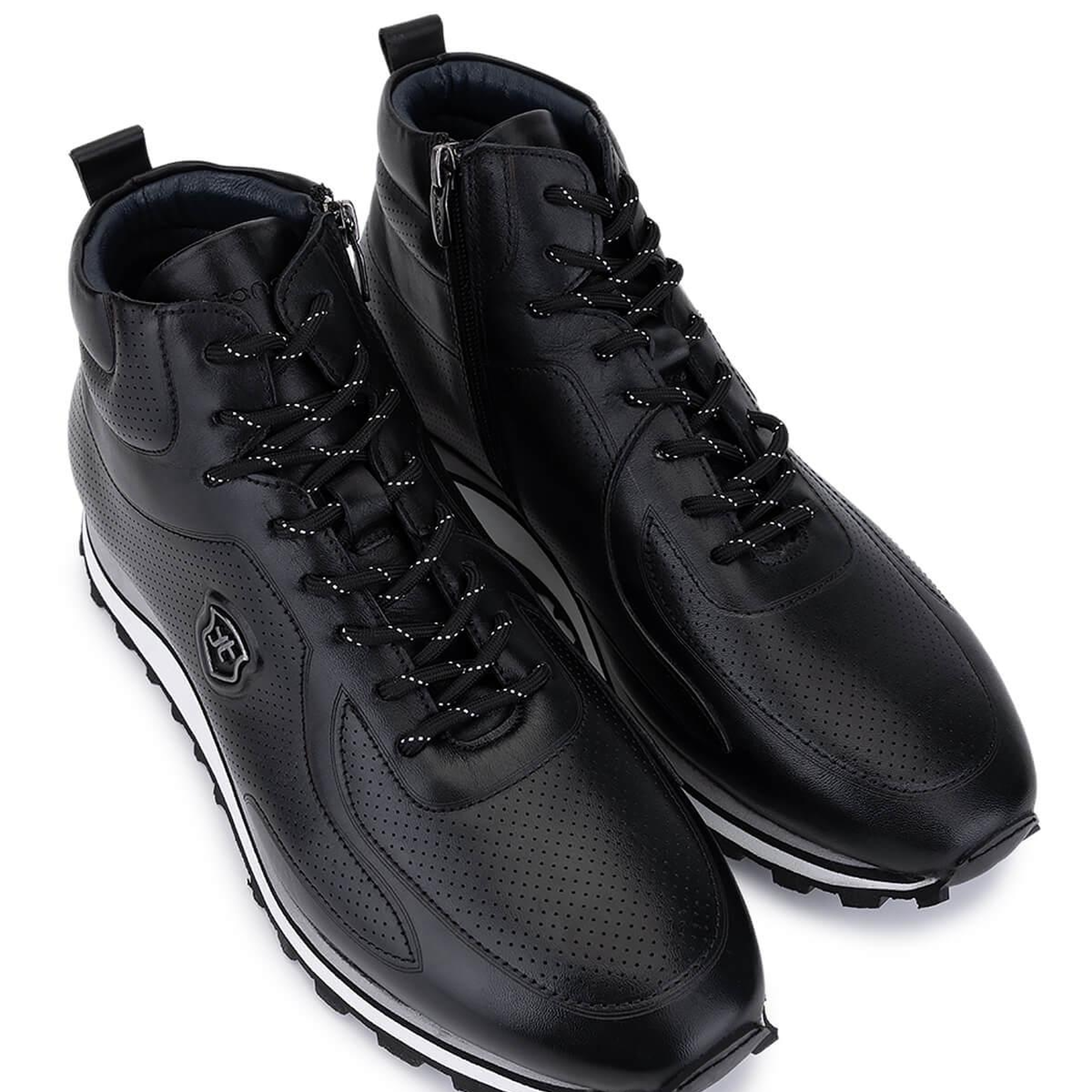 Tamer Tanca Erkek Hakiki Deri Siyah Casual Bot