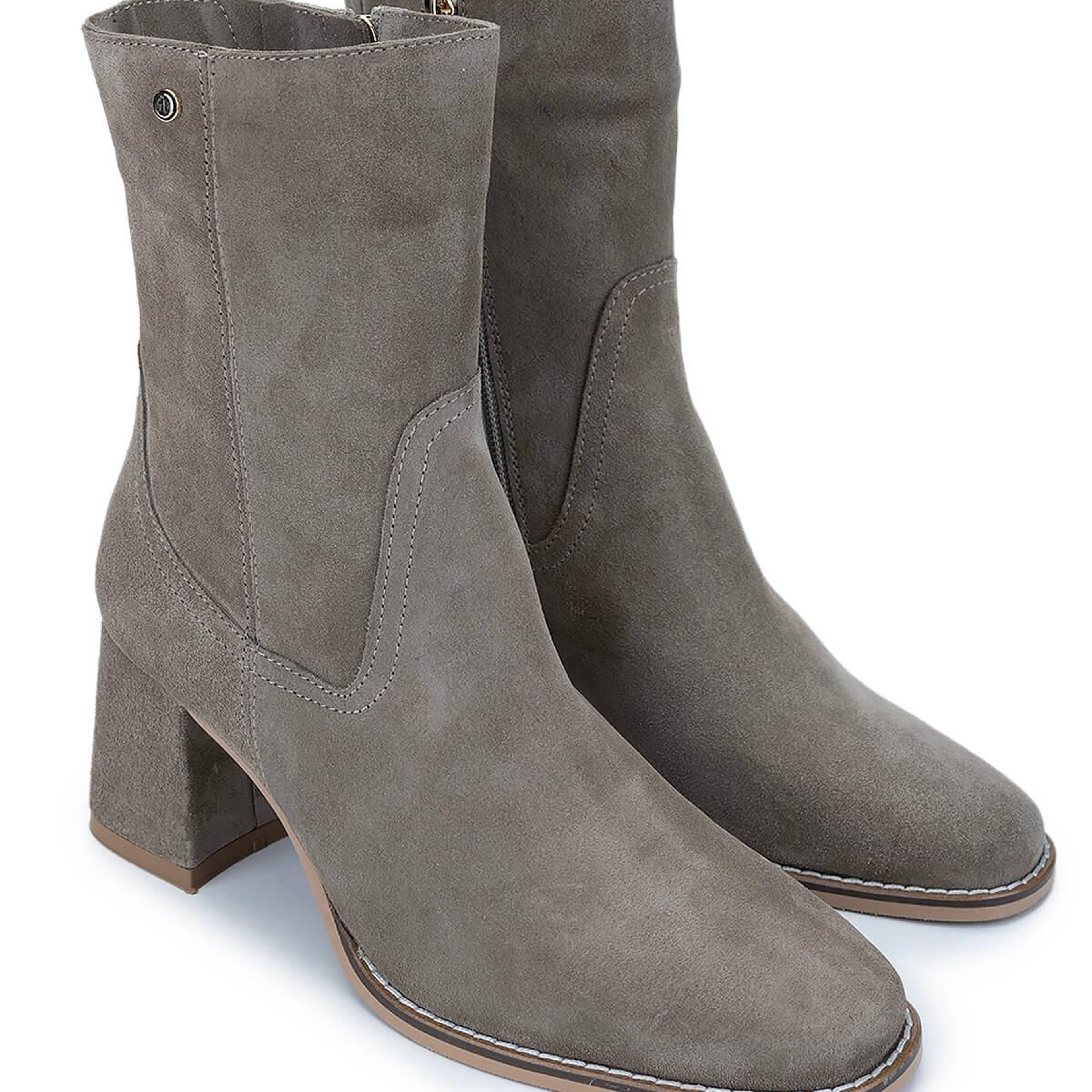 Tamer Tanca Kadın Hakiki Deri Vizon Süet Topuklu Bot