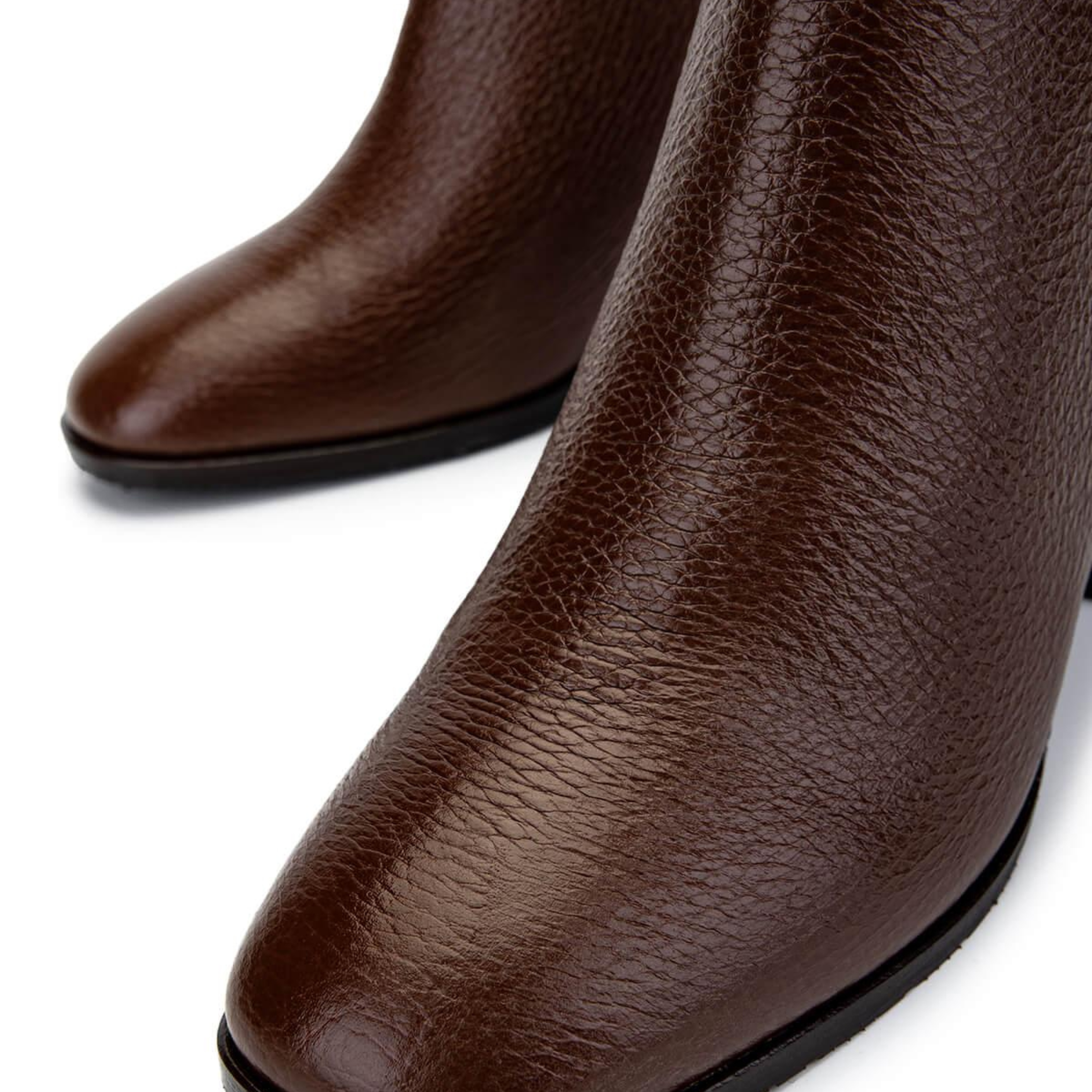 Tamer Tanca Kadın Hakiki Deri Taba Floter Topuklu Bot