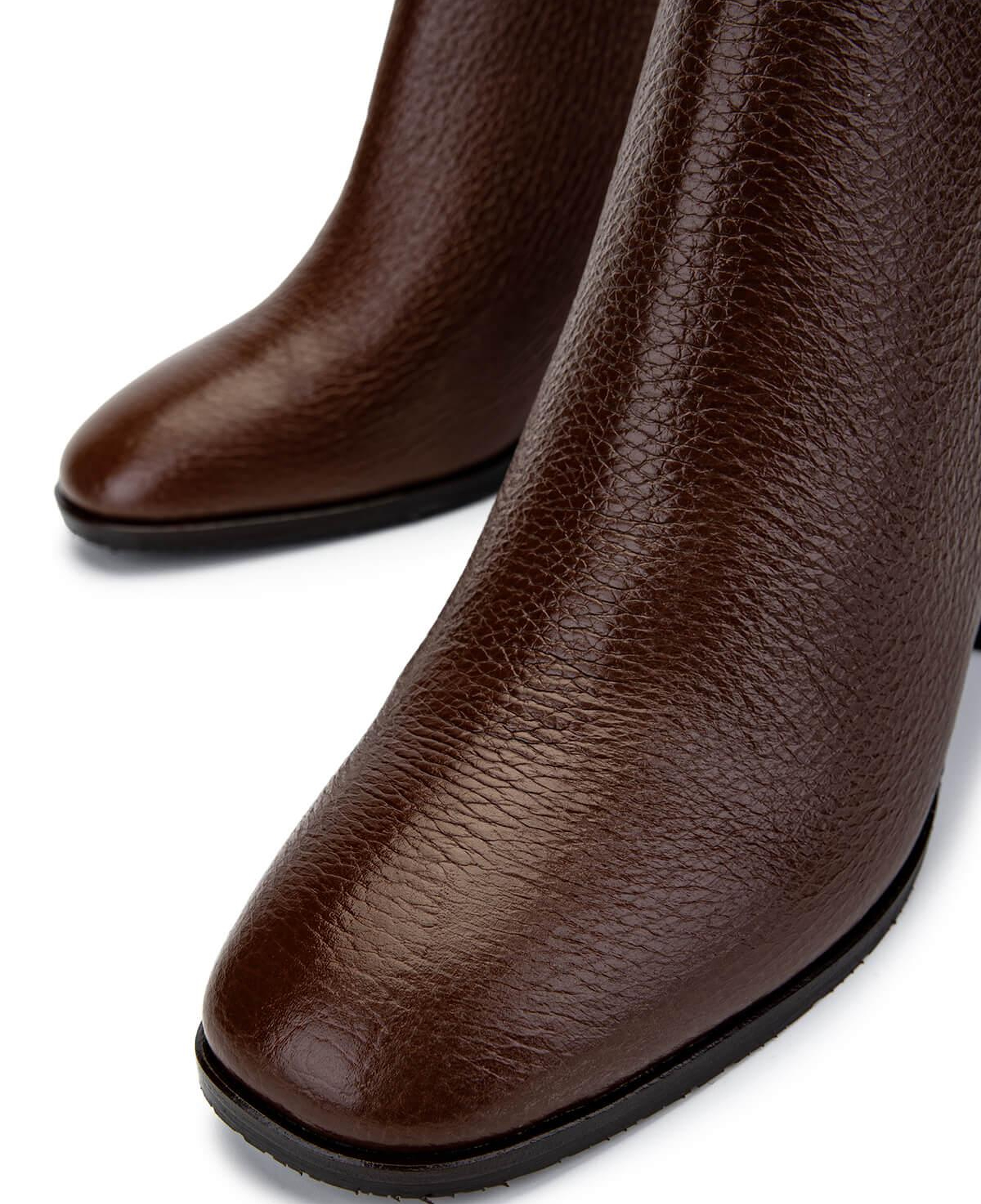 Tamer Tanca Kadın Hakiki Deri Taba Floter Topuklu Bot