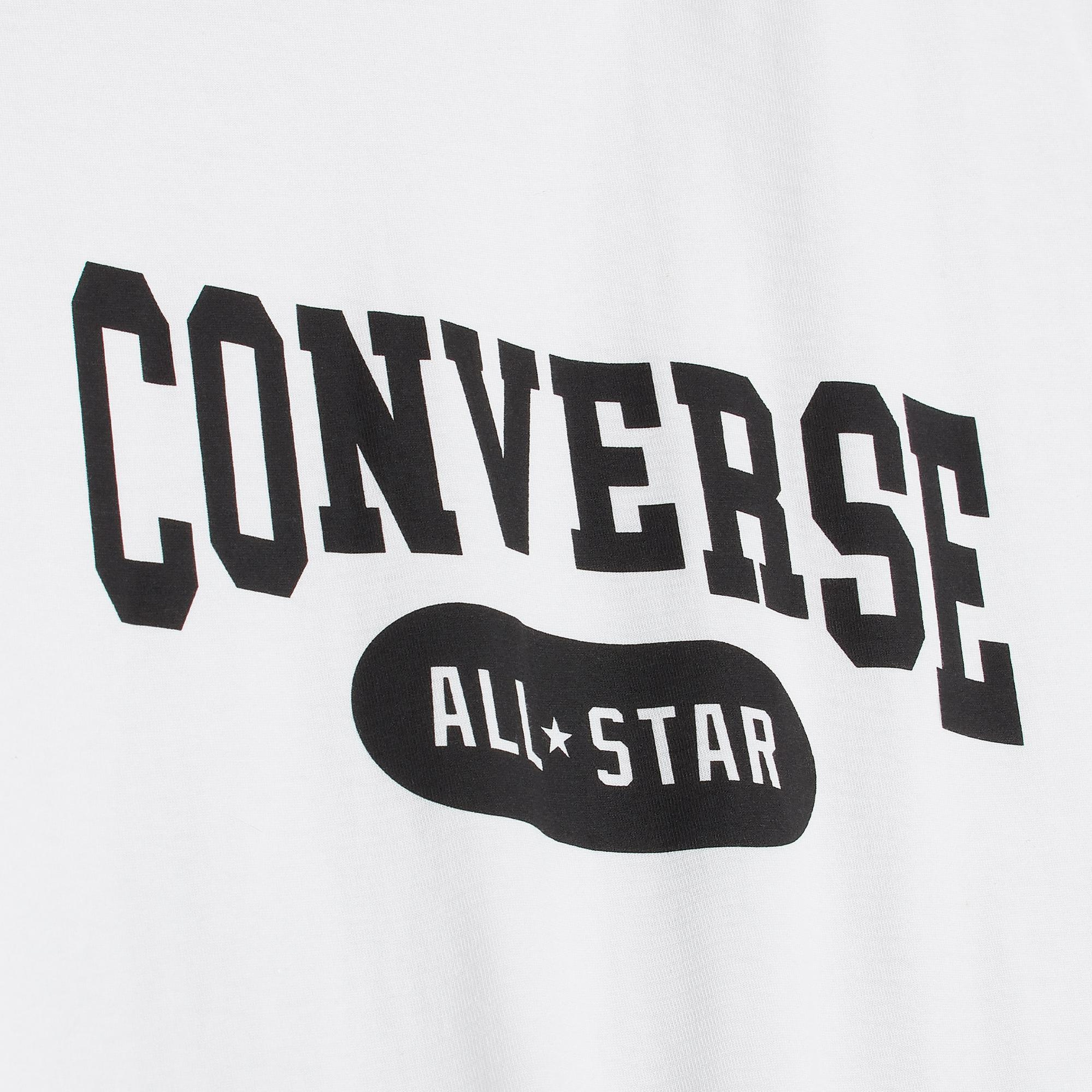 Converse Erkek Baskılı Beyaz T-Shirt