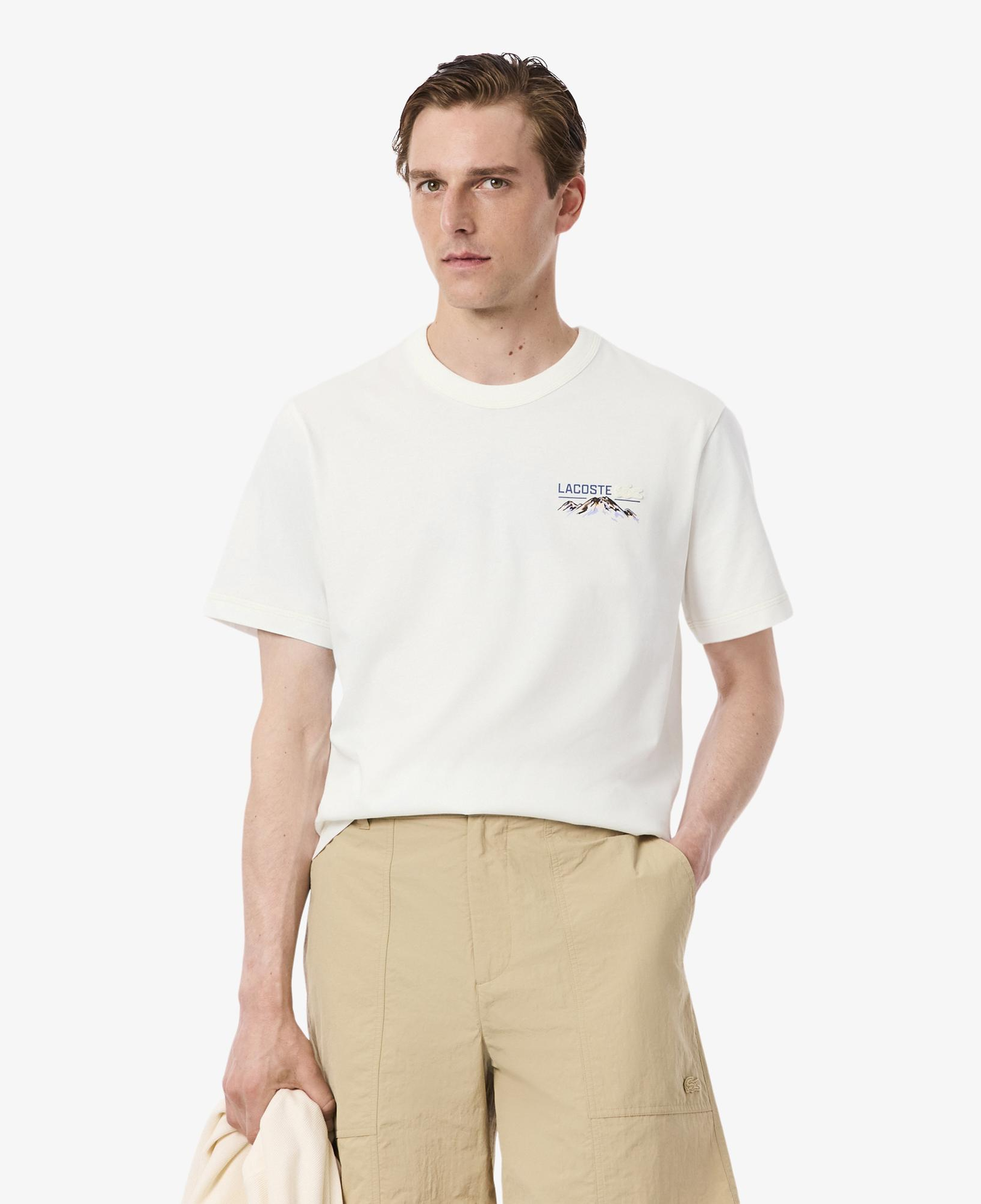 Lacoste Erkek Classic Fit Bisiklet Yaka Beyaz T-Shirt