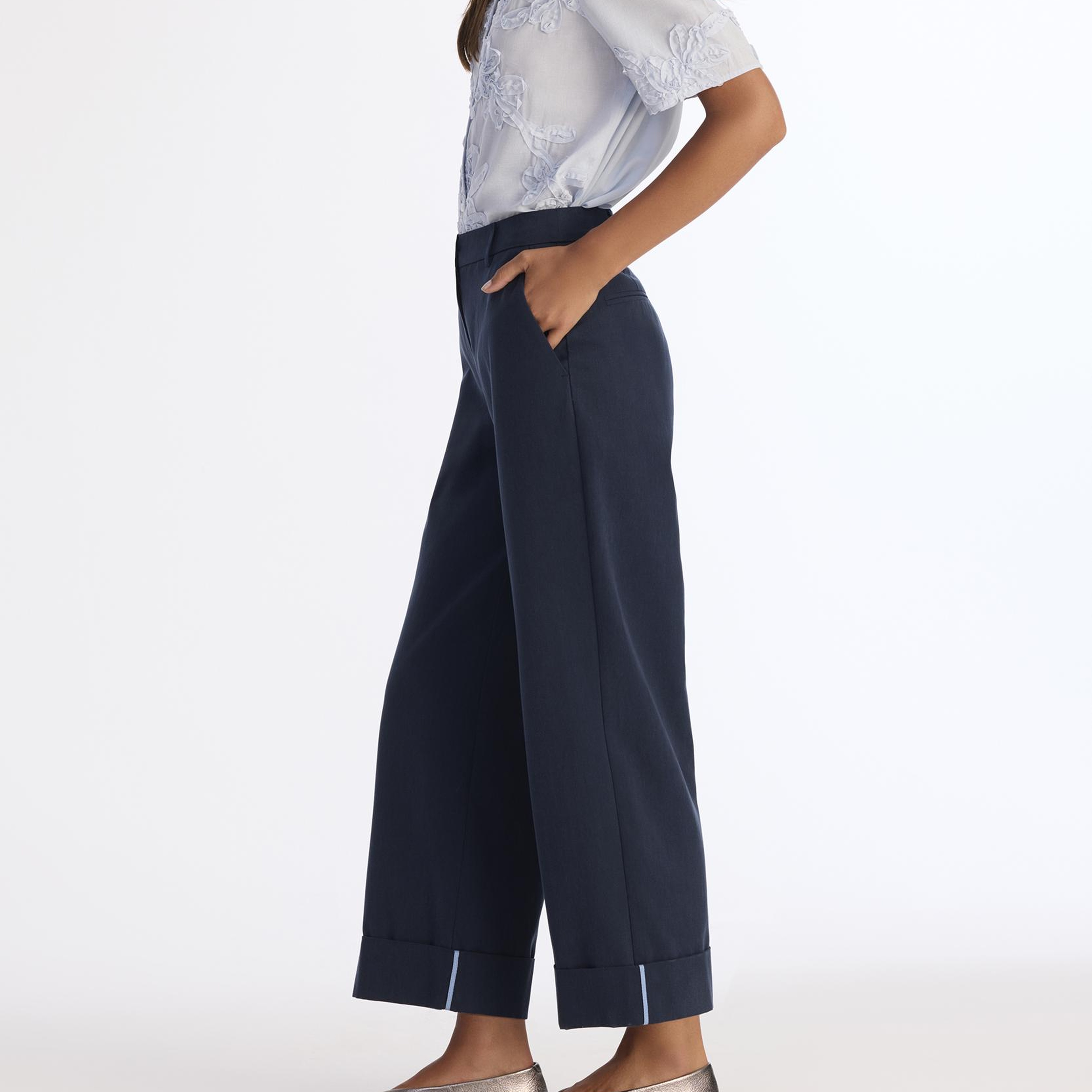 YARGICI Düz Yüksek Bel Pantolon