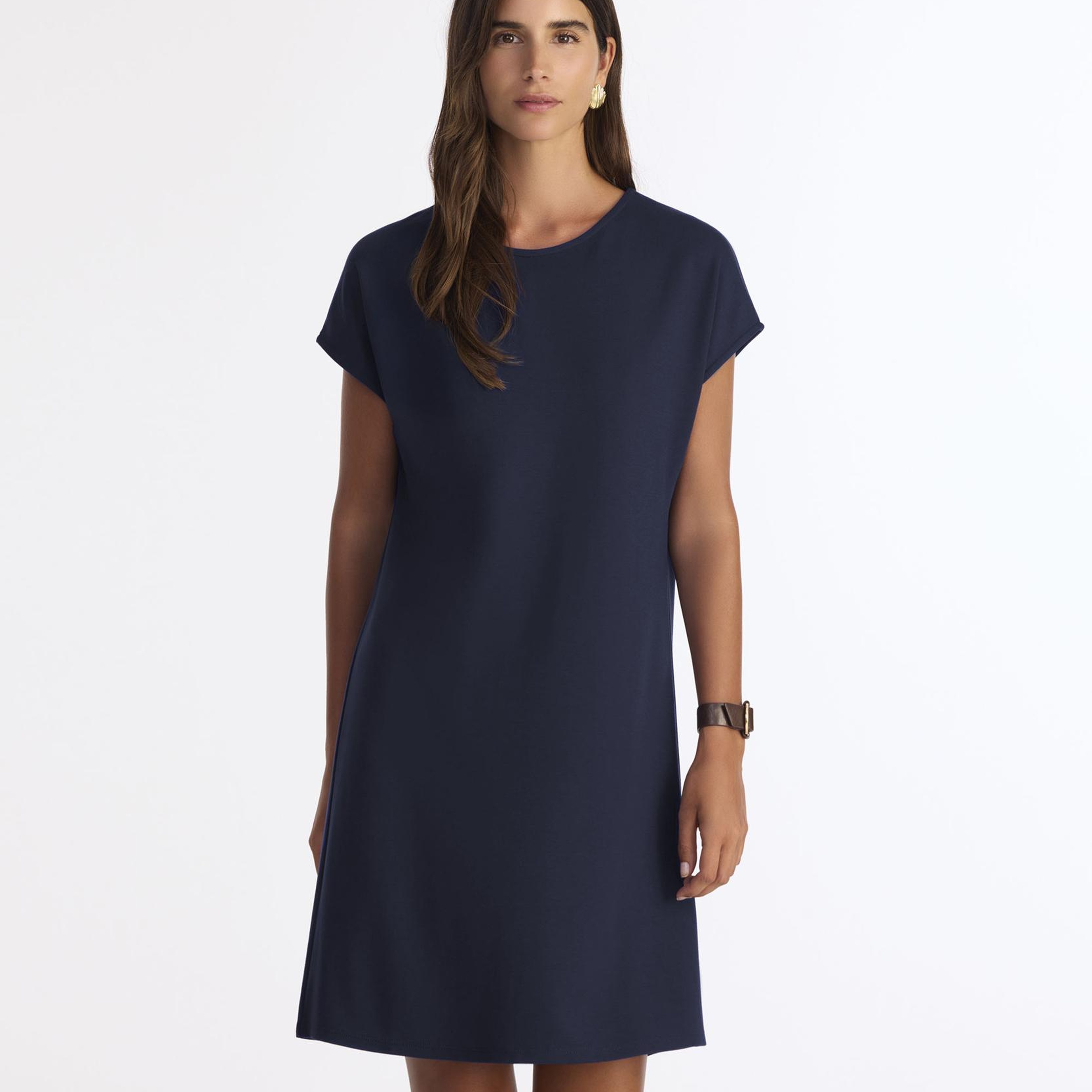 YARGICI Arka Detaylı Kısa Kollu Kısa Elbise