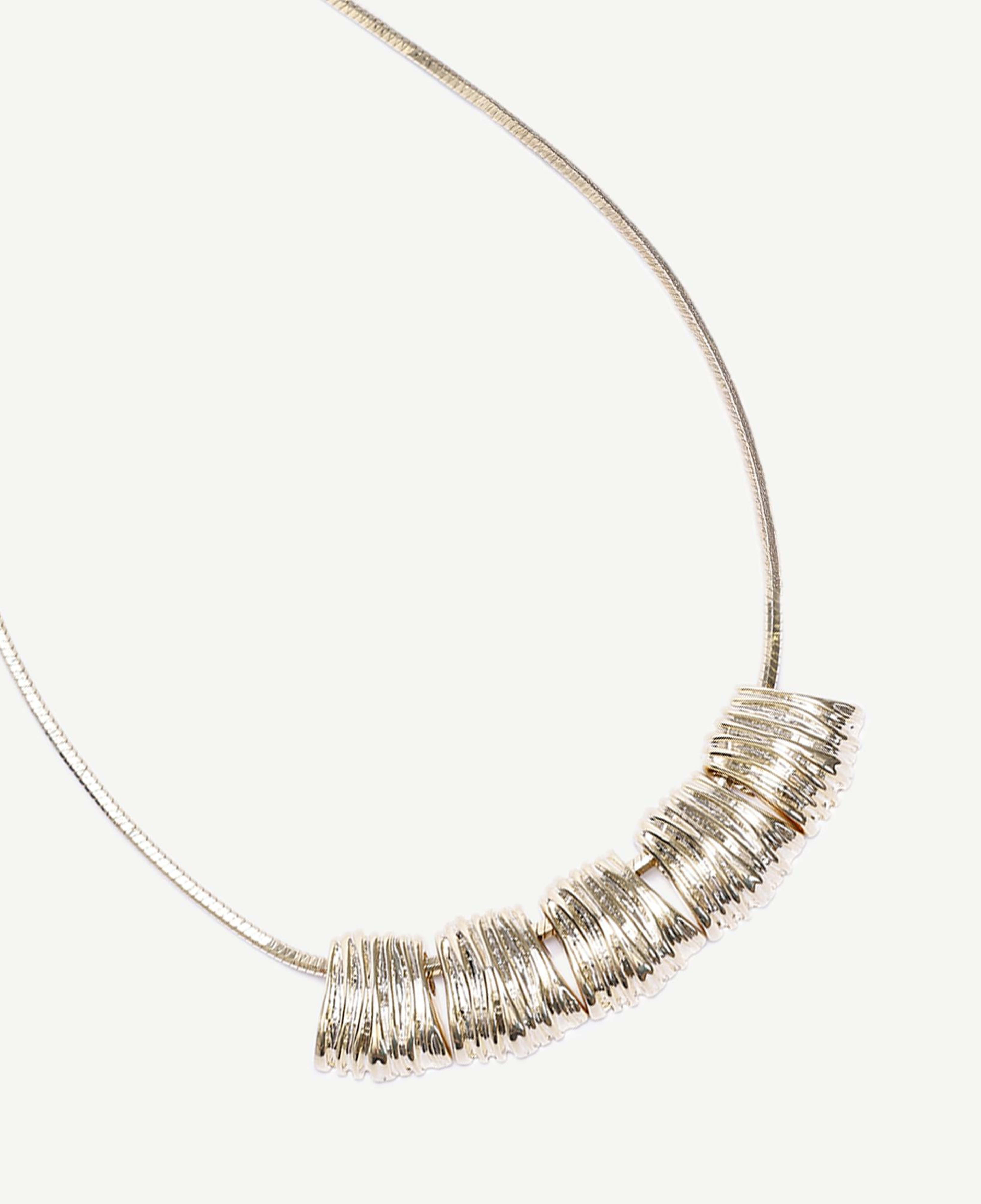 YARGICI Metal Uç Detaylı Gold Kolye