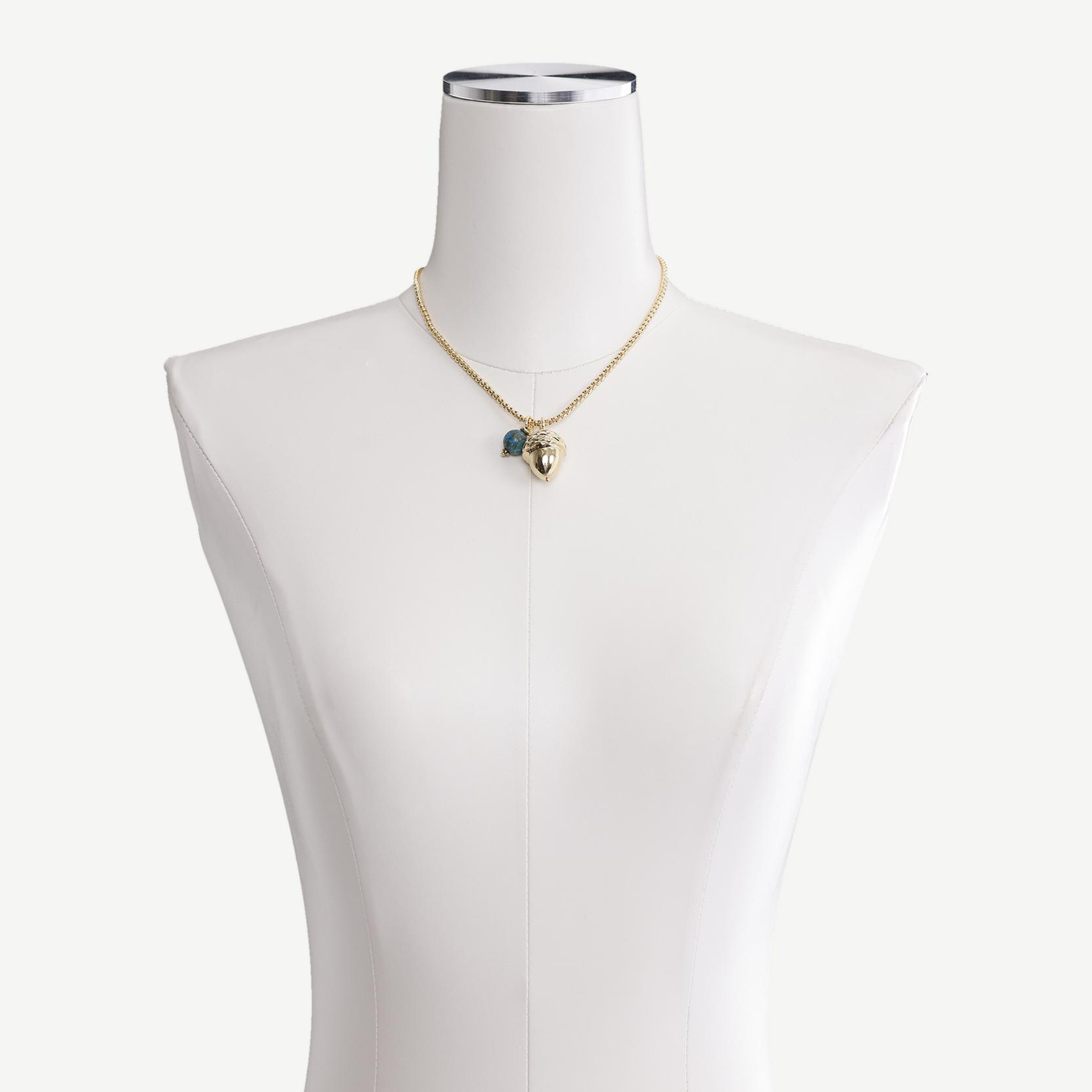 YARGICI Turkuaz Ve Charm Detaylı Kolye