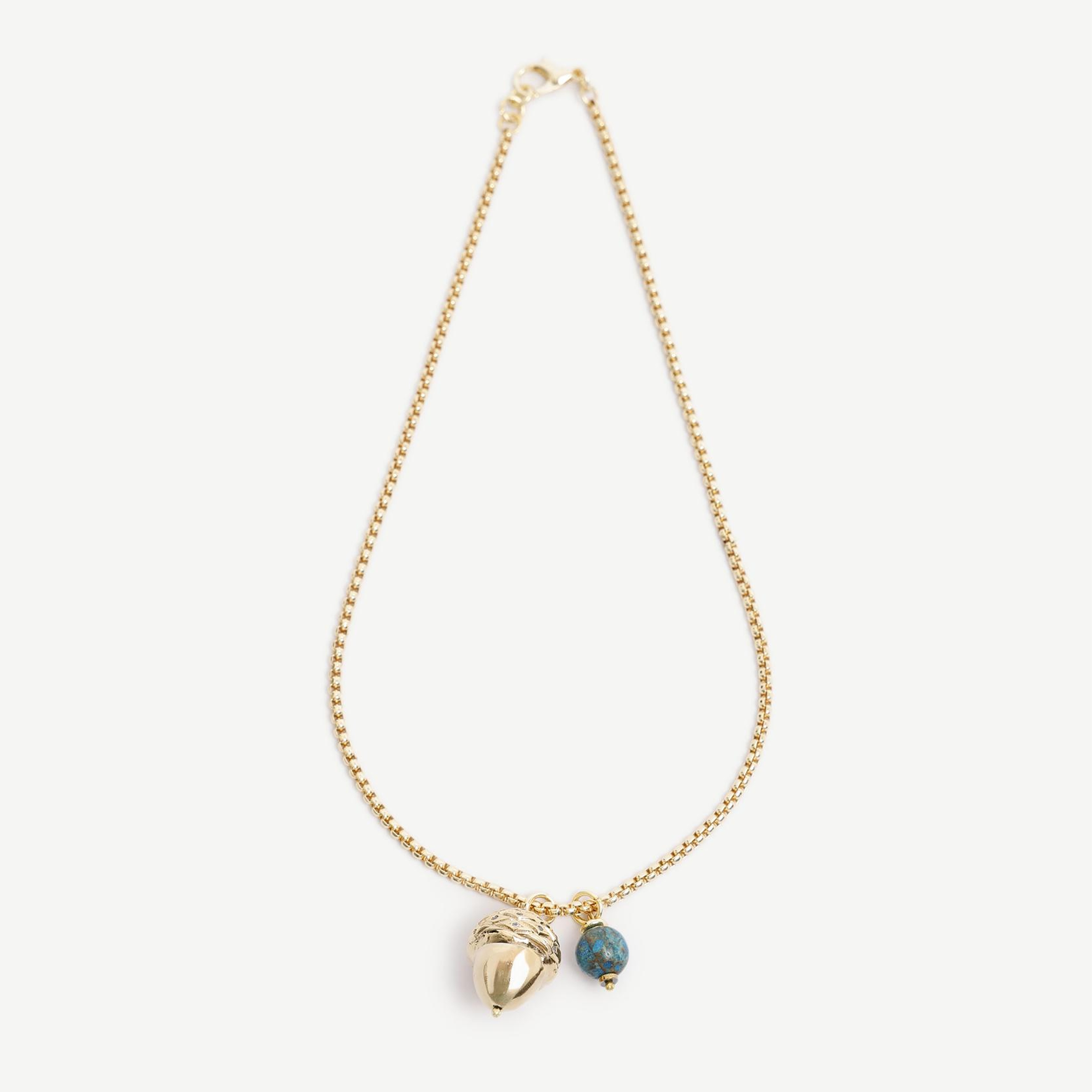 YARGICI Turkuaz Ve Charm Detaylı Kolye