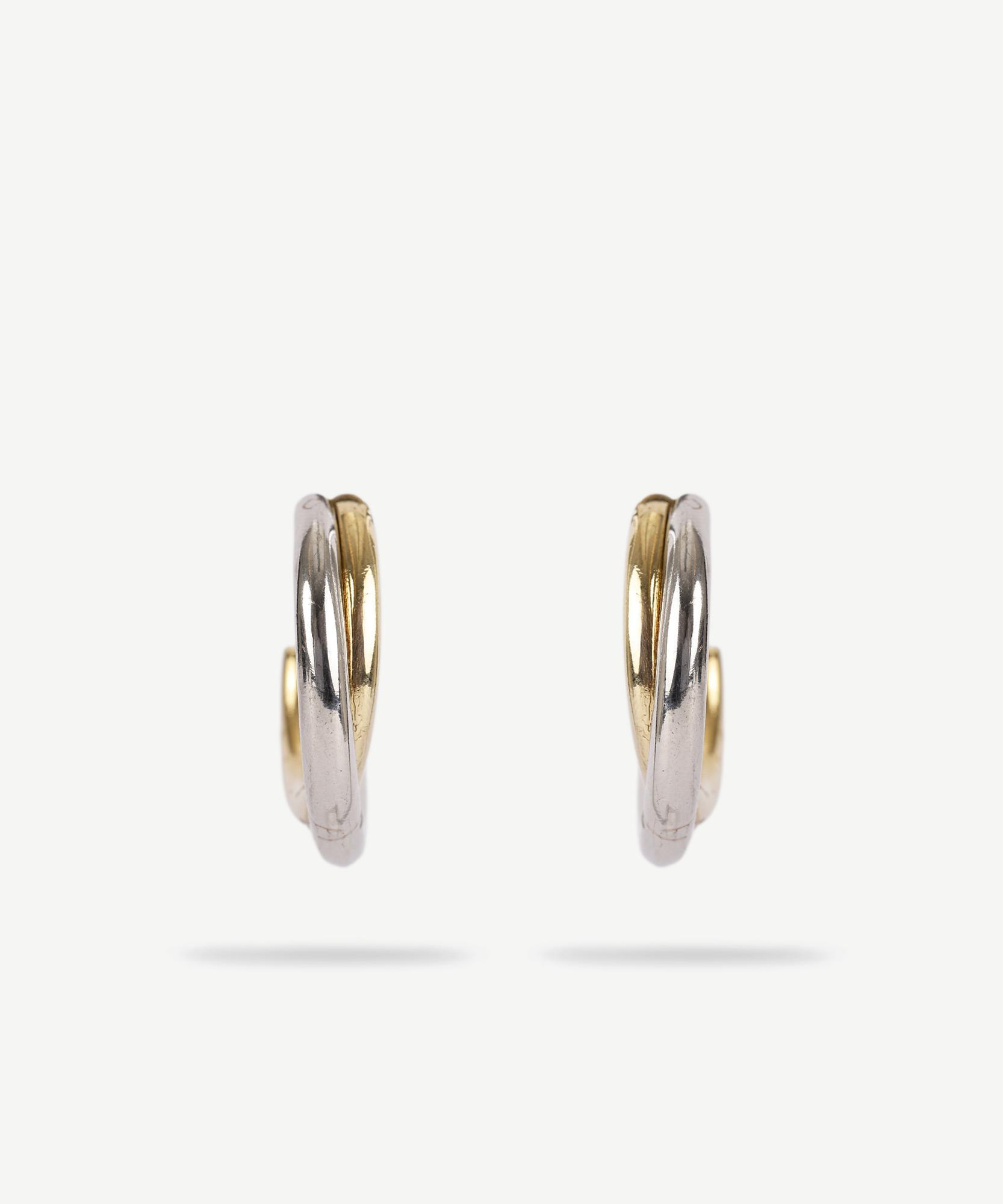 YARGICI Gold Ve Silver Renkli Halka Küpe