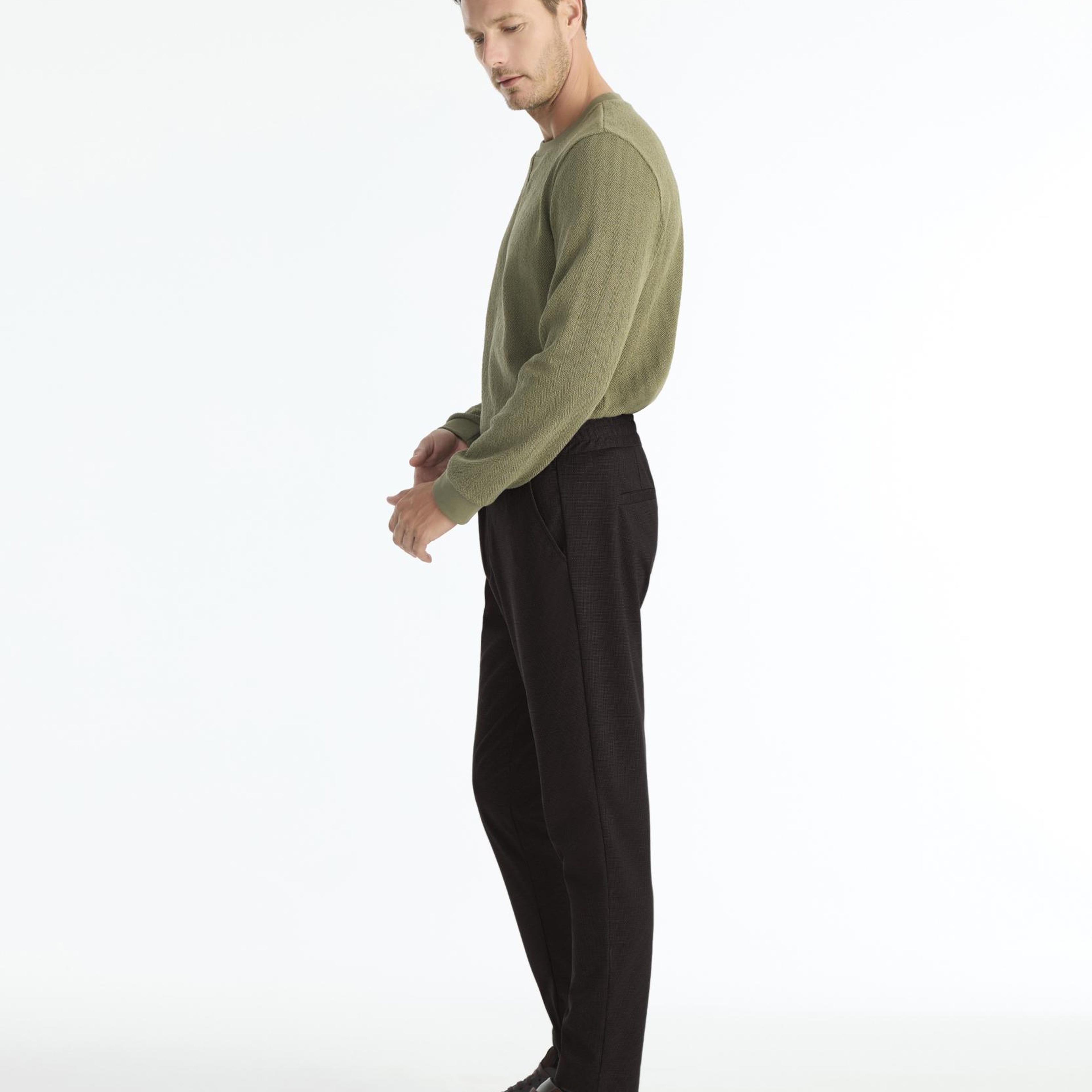 YARGICI Straight Beli Lastikli Pantolon