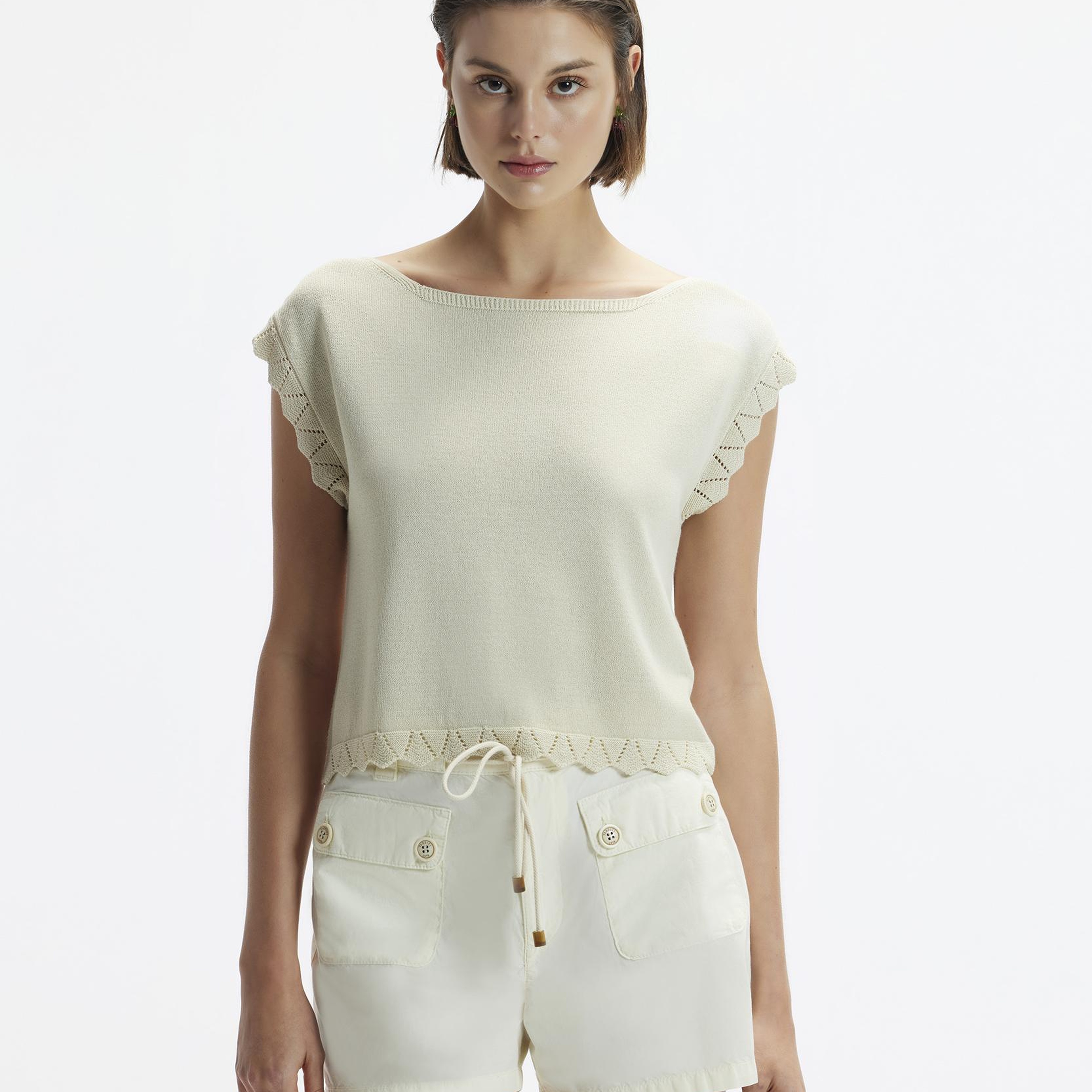 YARGICI Cep Detaylı Denim Bermuda