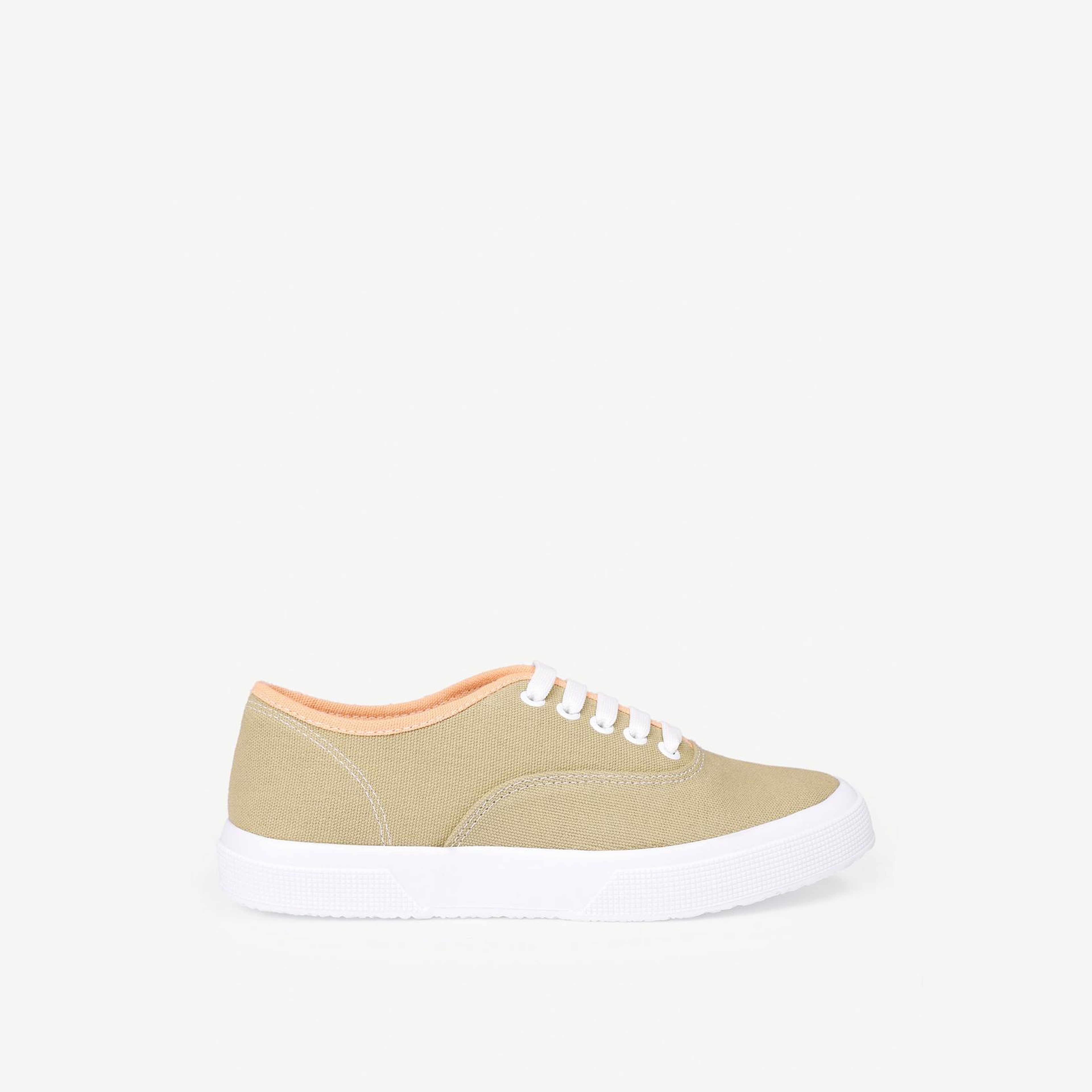 YARGICI Düz Renk Kumaş Sneaker