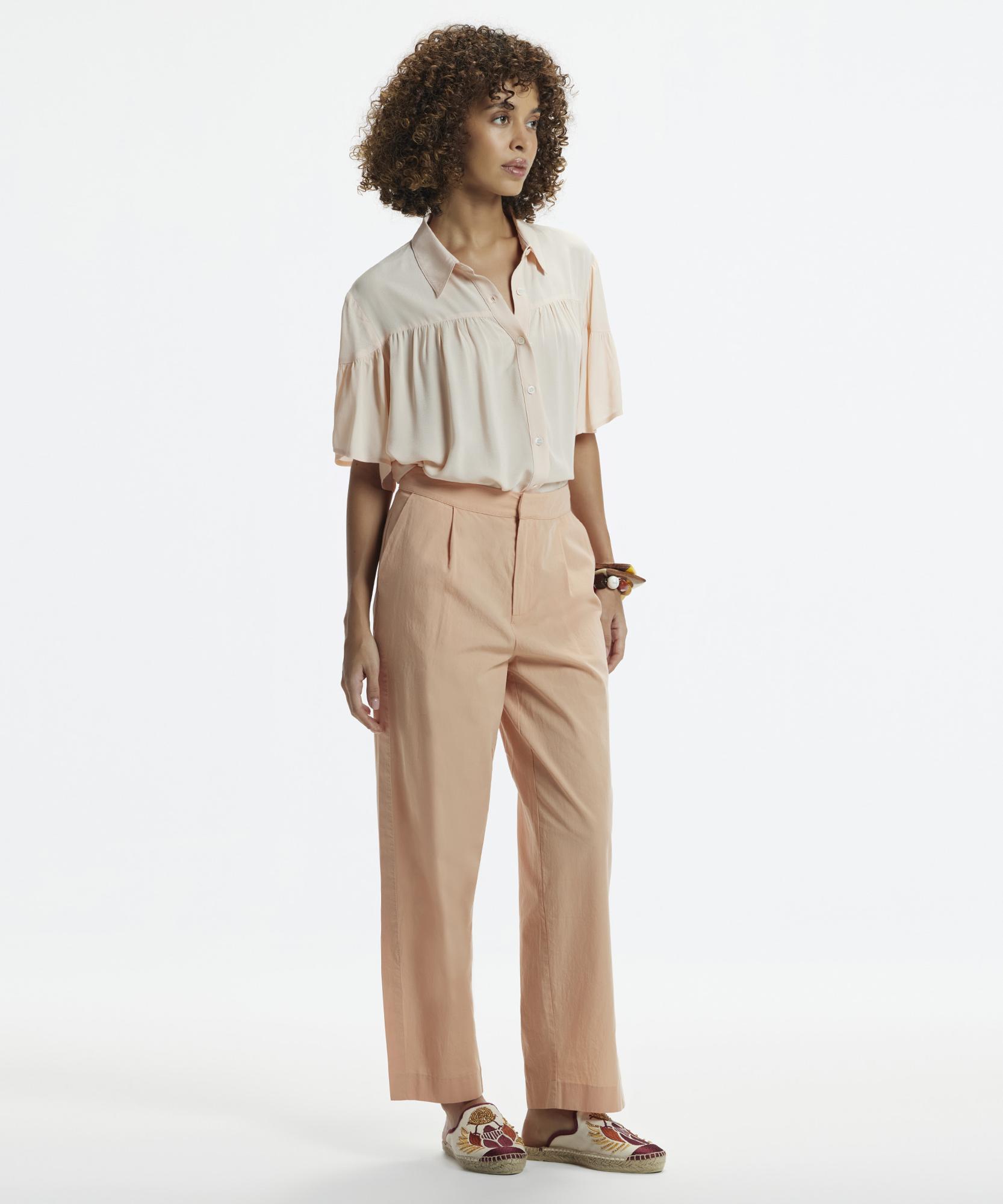 YARGICI Düz Kesim Cepli Kırma Detaylı Pantolon