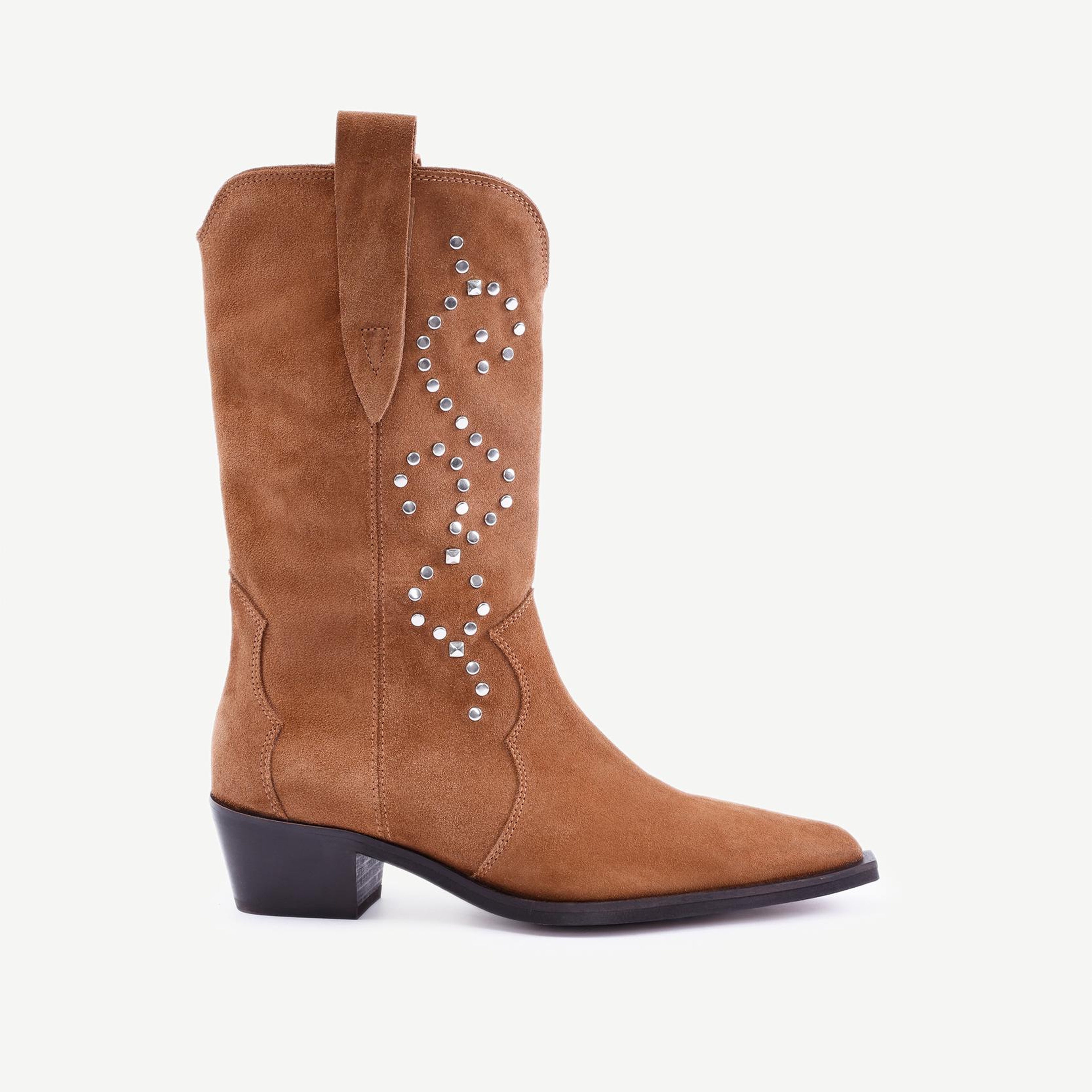 YARGICI Aksesuar Detaylı Deri Western Bot