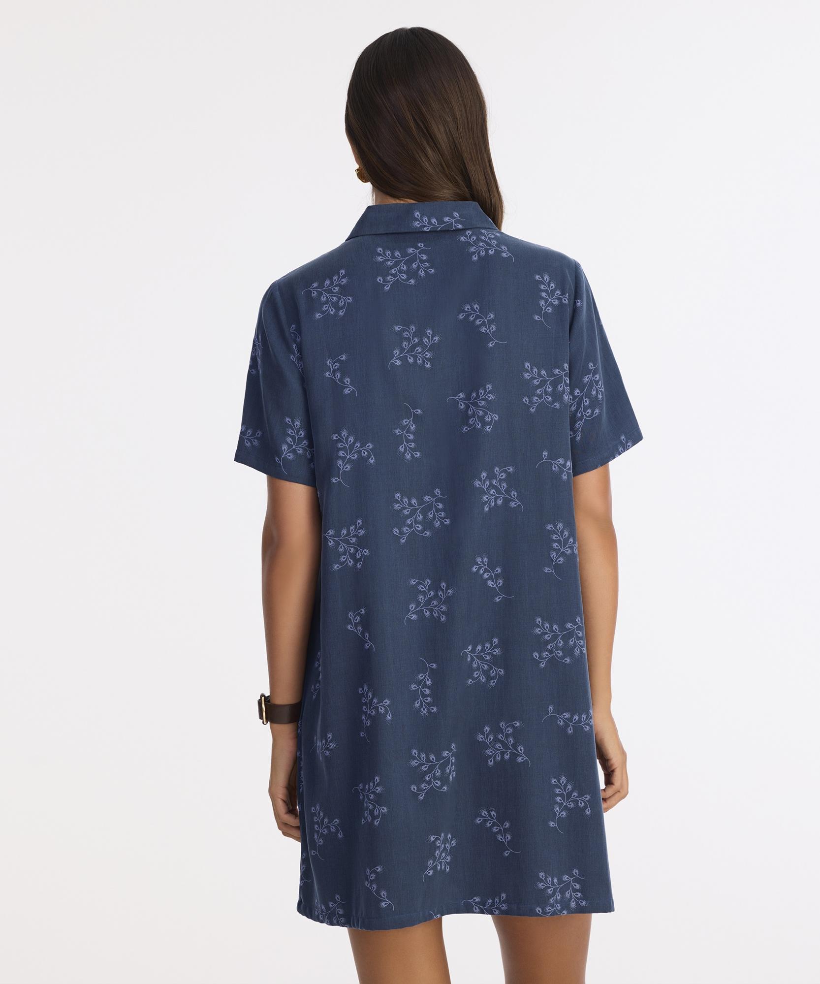 YARGICI Düz Gömlek Yaka Kısa Kol Elbise